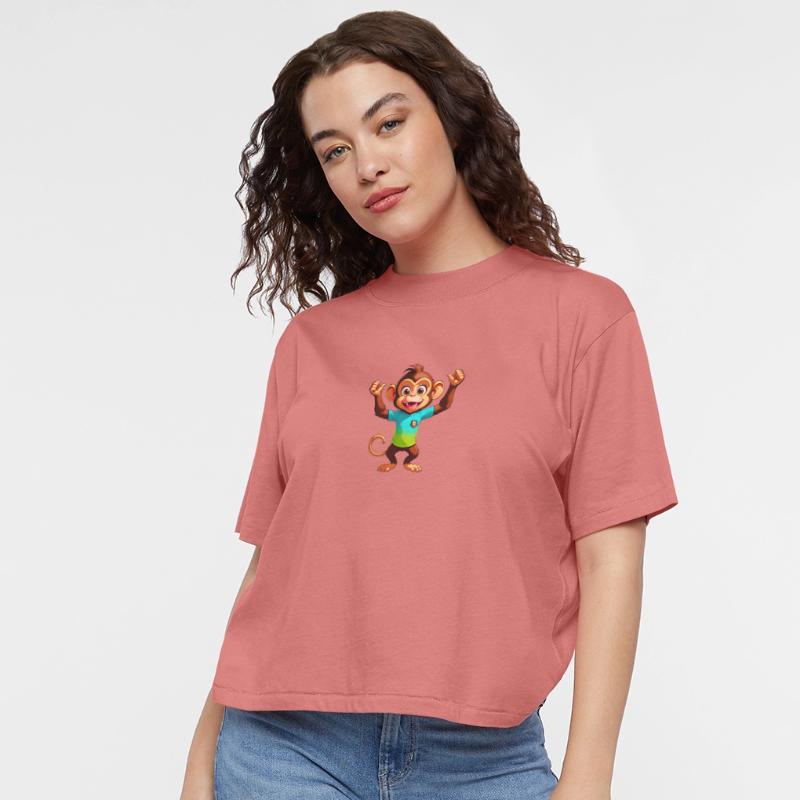 A Cartoonish Monkey in a Playful Pose