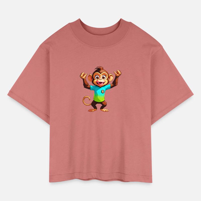 A Cartoonish Monkey in a Playful Pose