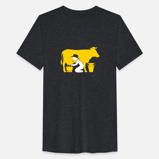 A Farmer Milking A Cow