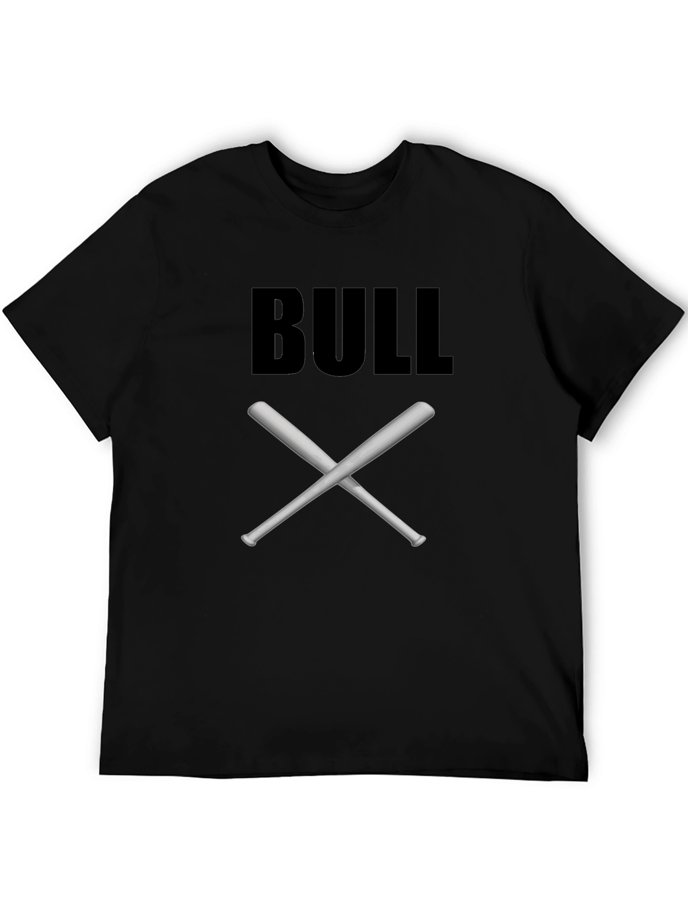 Bull Baseball Bats Black Graphic Tee