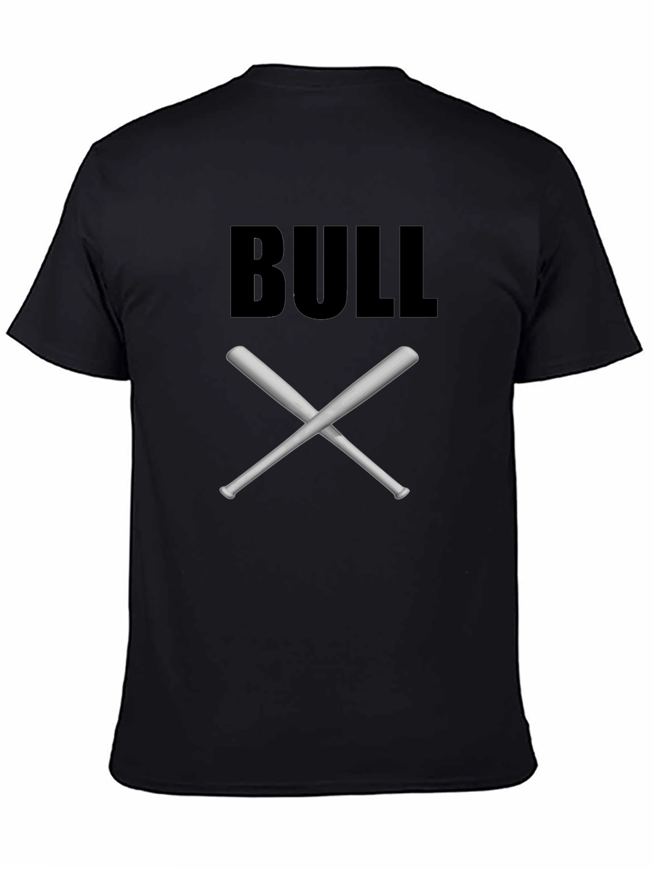 Bull Baseball Bats Black Graphic Tee
