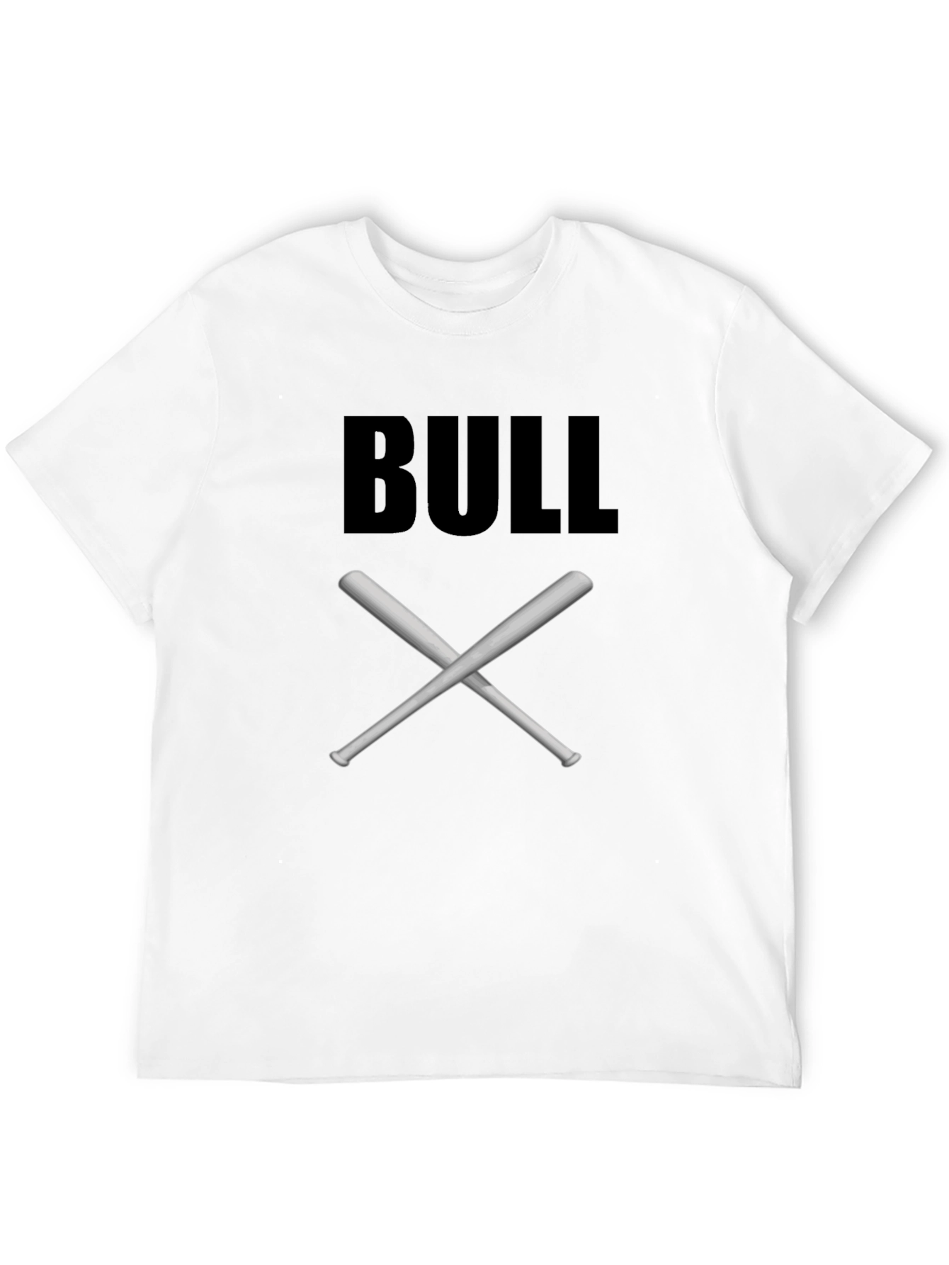 Bull Baseball Bats Black Graphic Tee