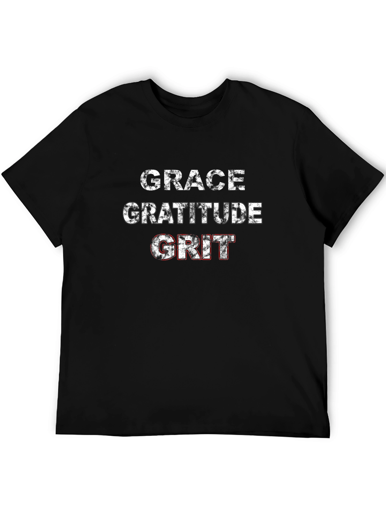 Grace Gratitude Grit Black Graphic Tee