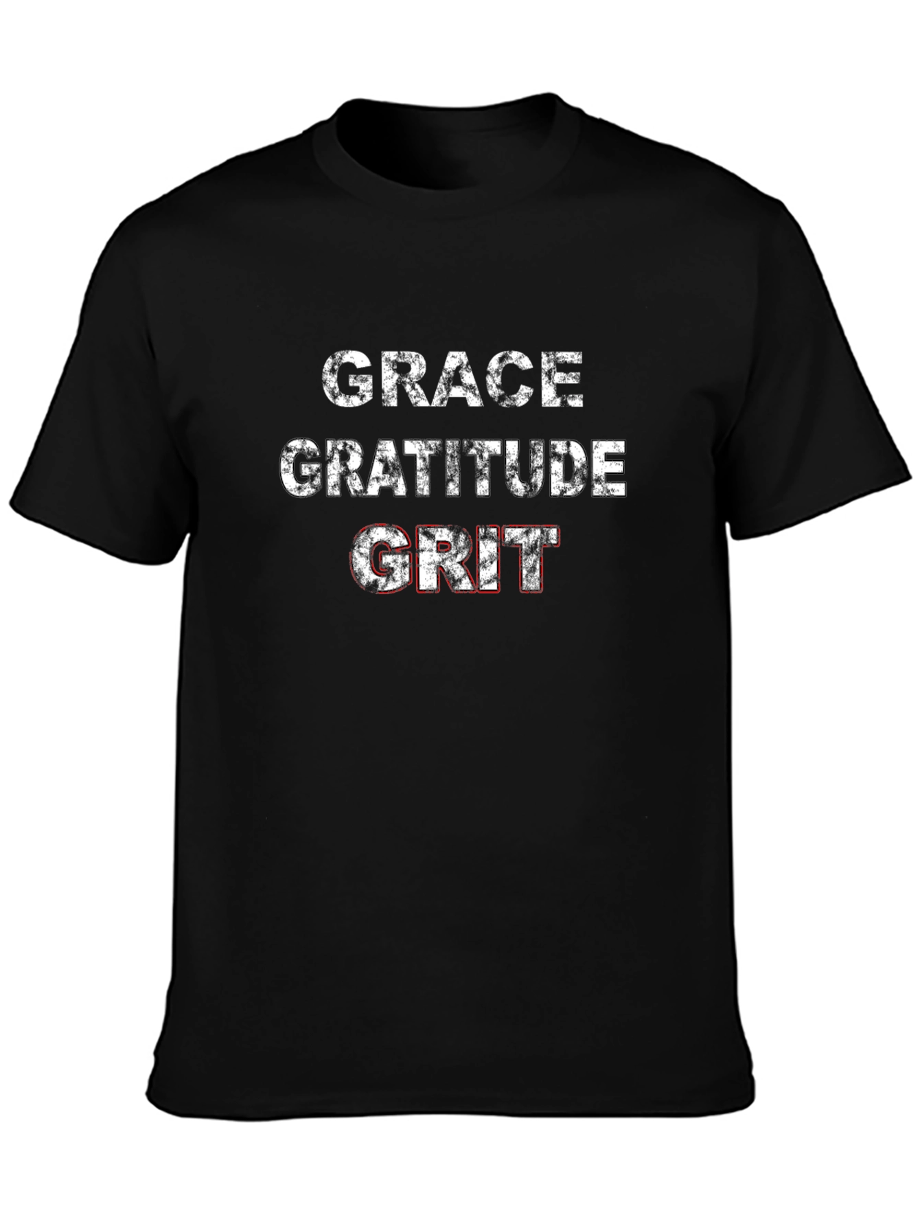 Grace Gratitude Grit Black Graphic Tee