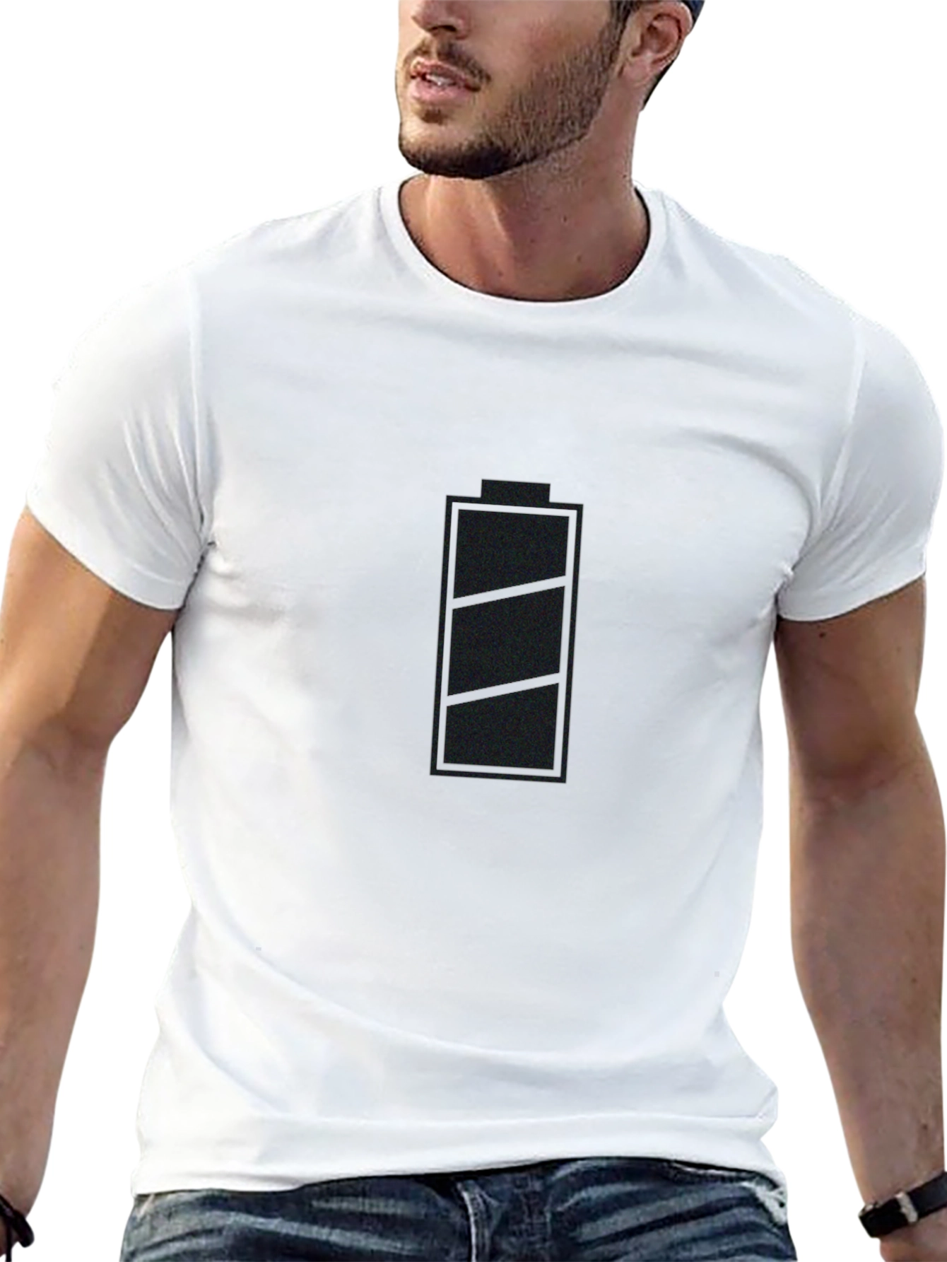 Battery Life Mens Graphic T-Shirt - Black