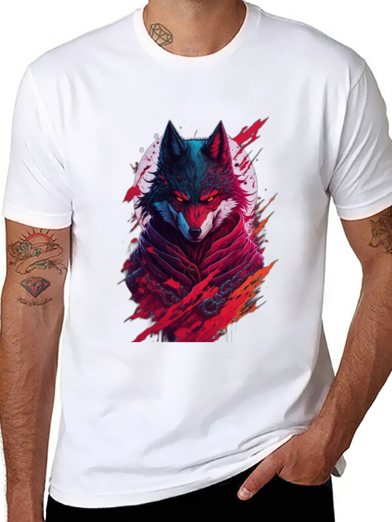 Wolf Warrior Graphic Tee - Black