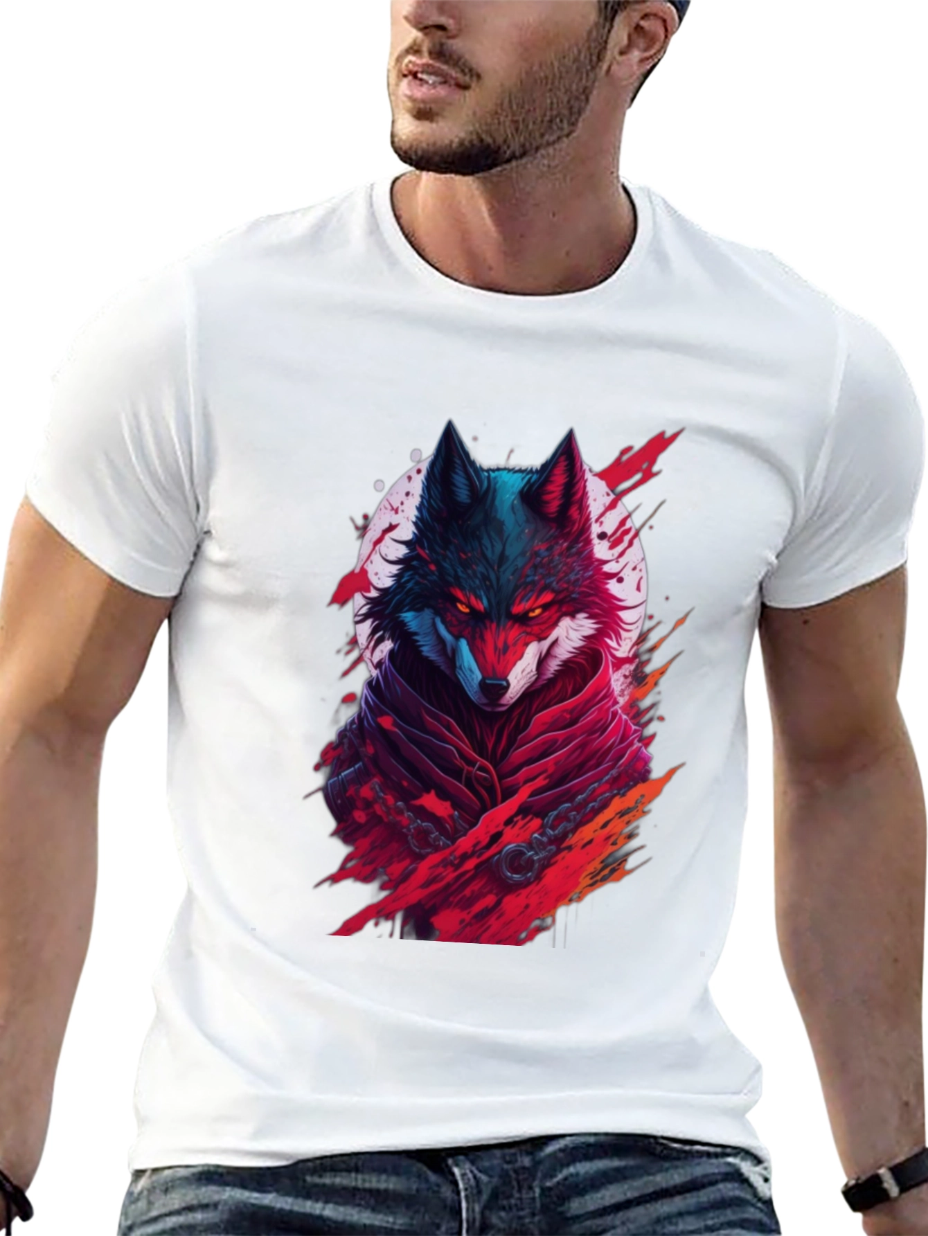 Wolf Warrior Graphic Tee - Black
