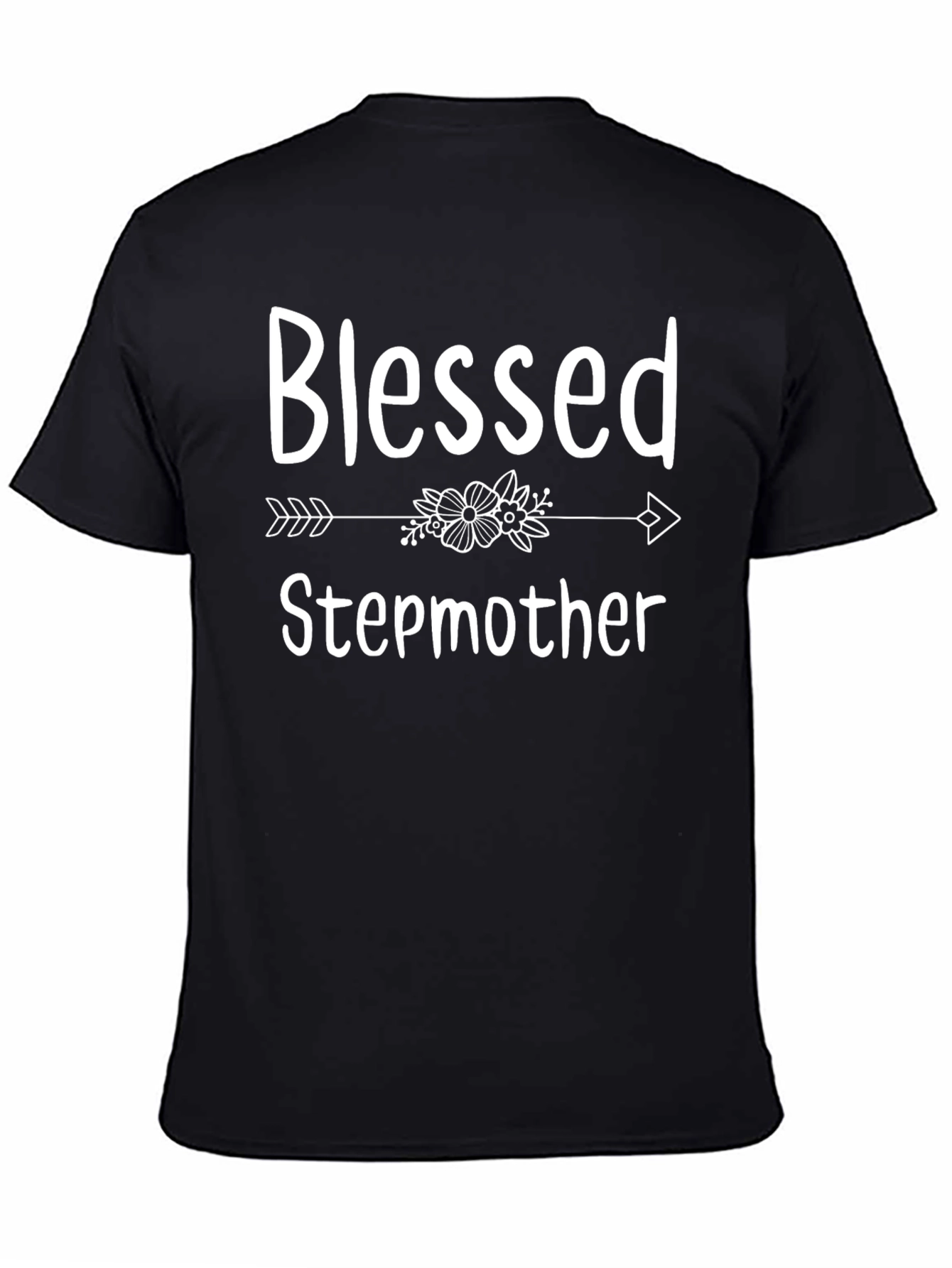 Blessed Stepmother T-Shirt - Floral Arrow Design