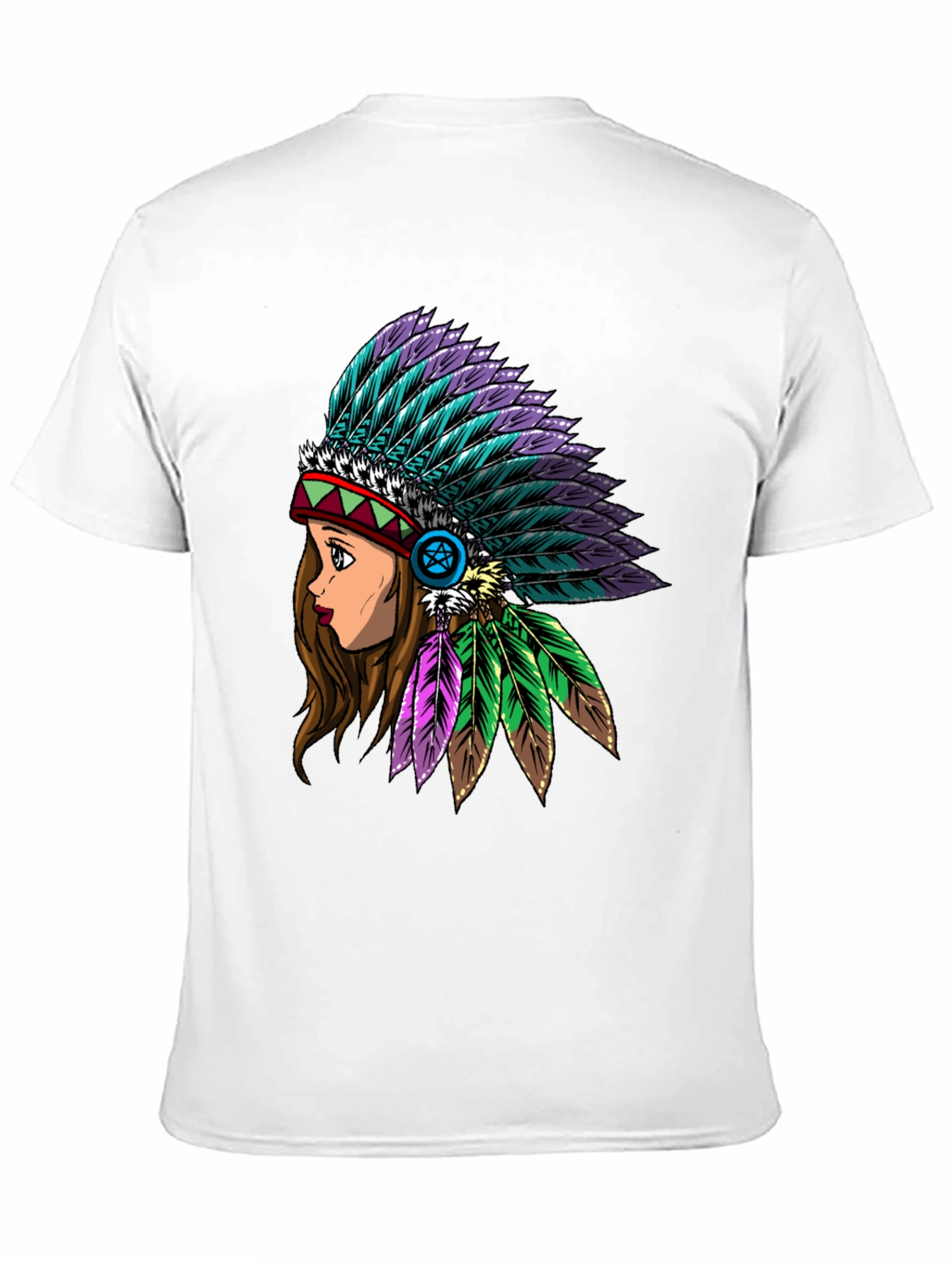 Native American Headdress Graphic T-Shirt