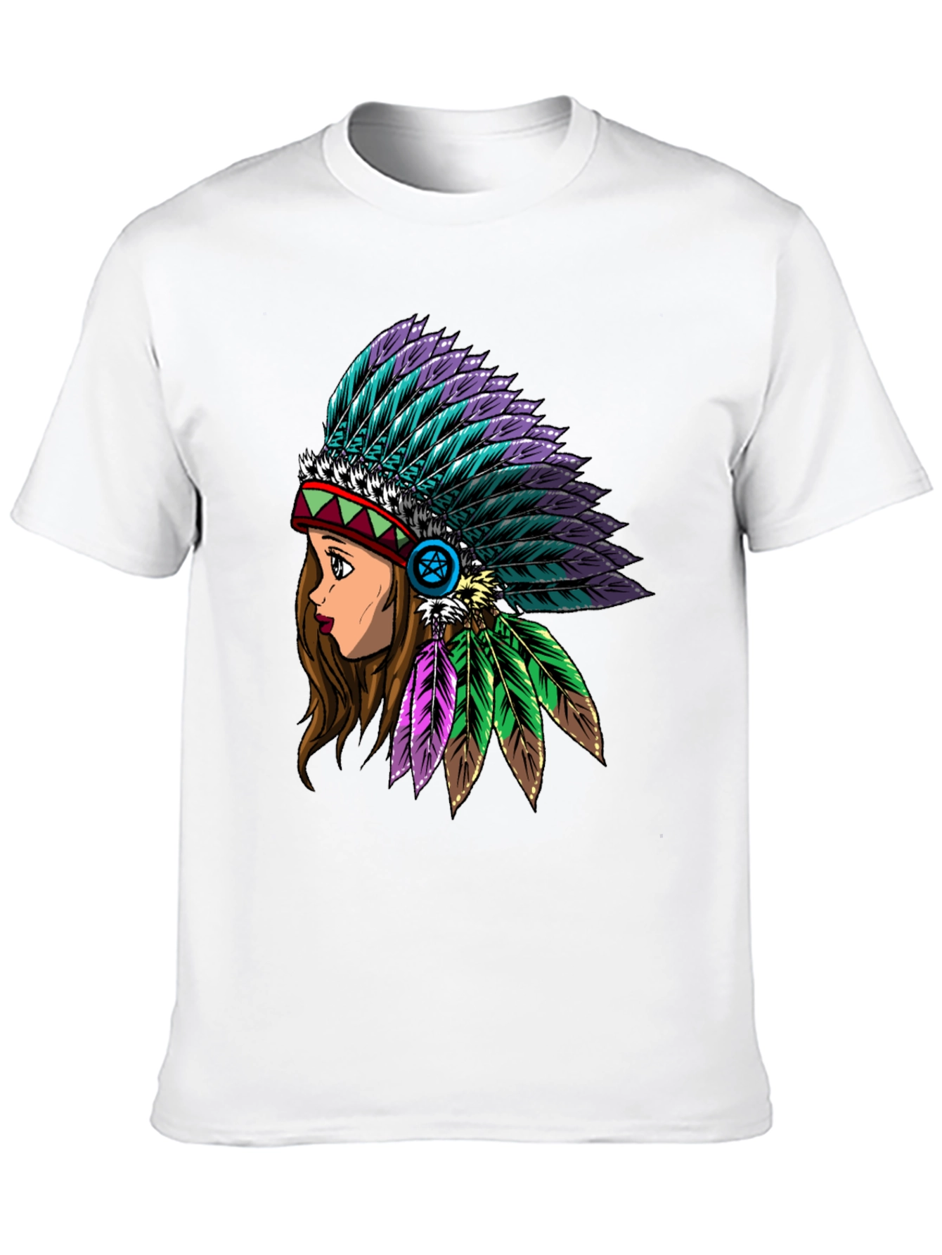 Native American Headdress Graphic T-Shirt