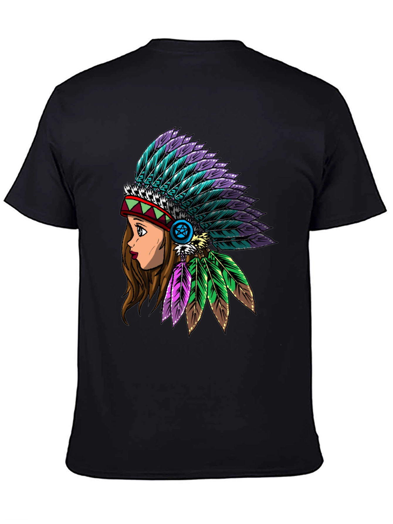 Native American Headdress Graphic T-Shirt