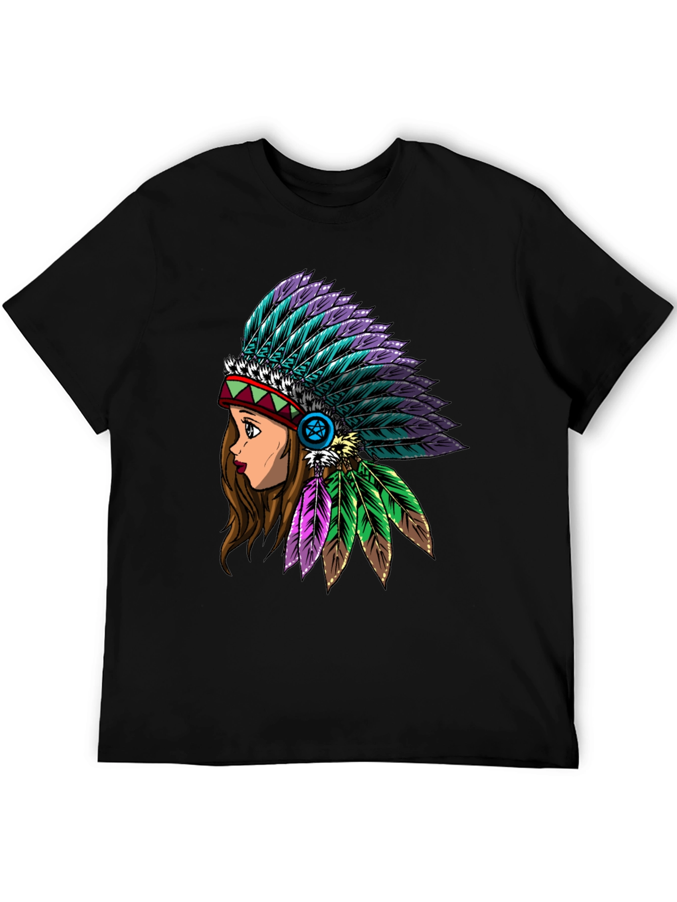 Native American Headdress Graphic T-Shirt