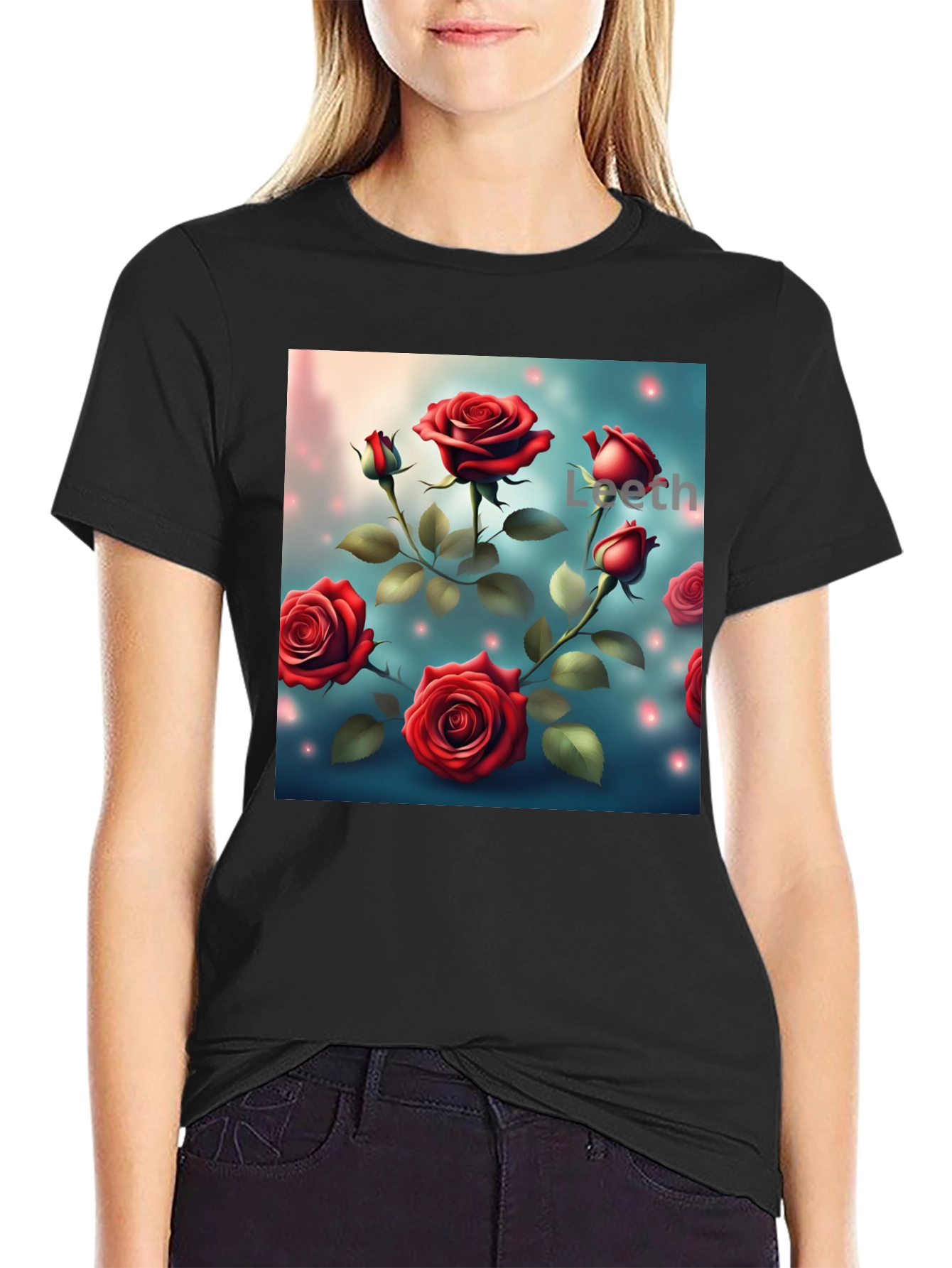 Rose Print T-Shirt - Floral Graphic Tee