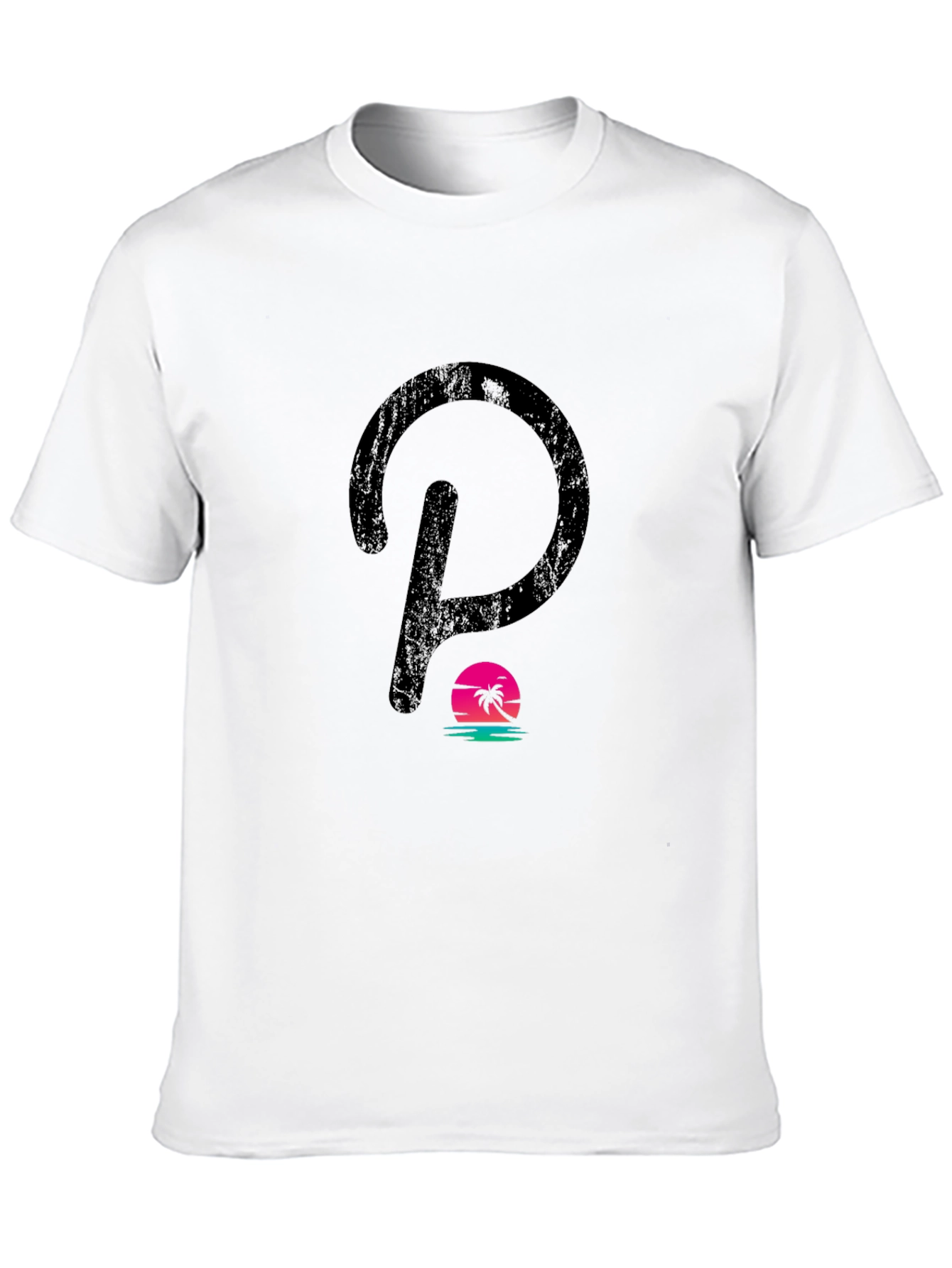 Sunset Palm Graphic Tee - Black
