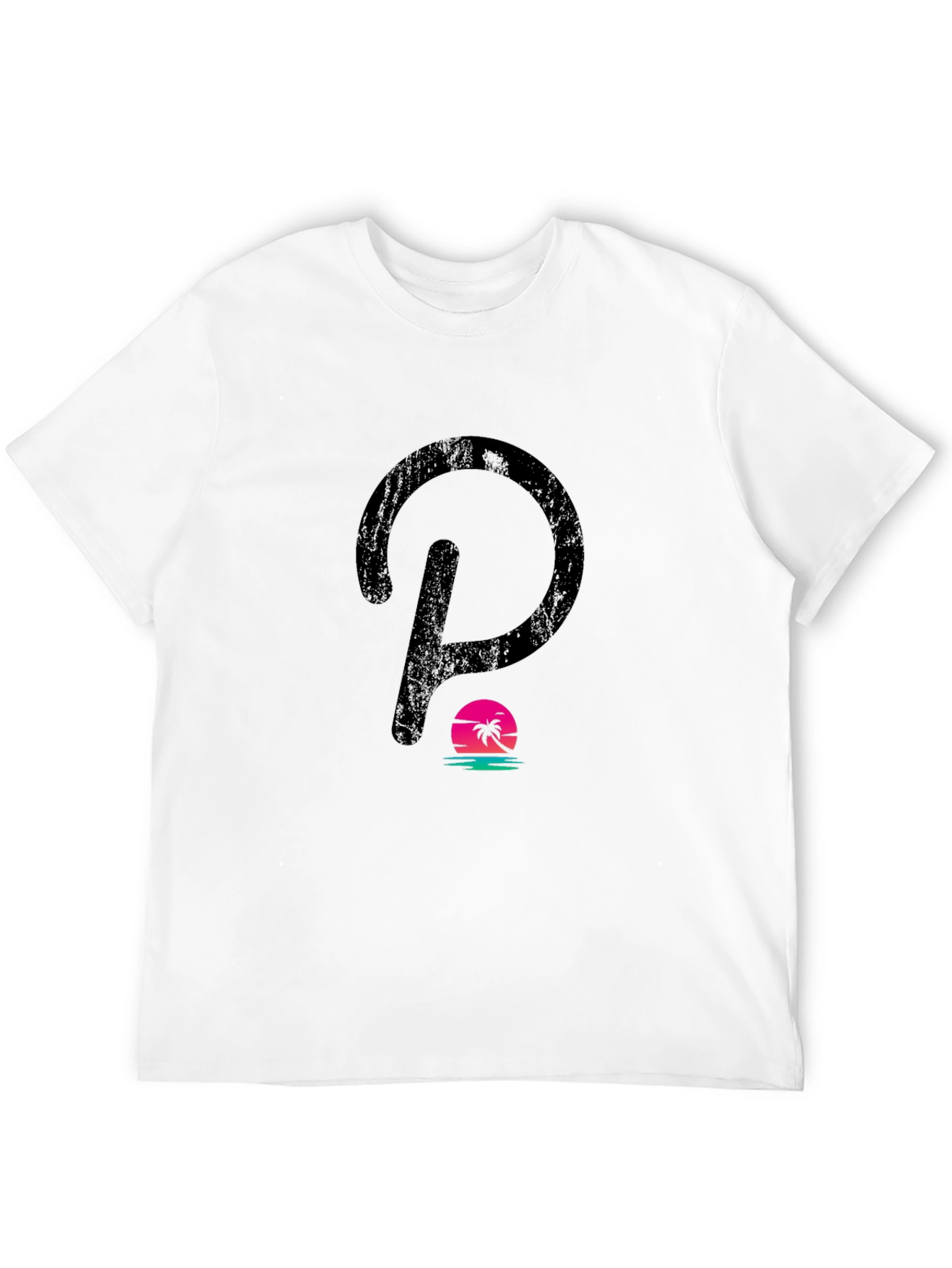 Sunset Palm Graphic Tee - Black