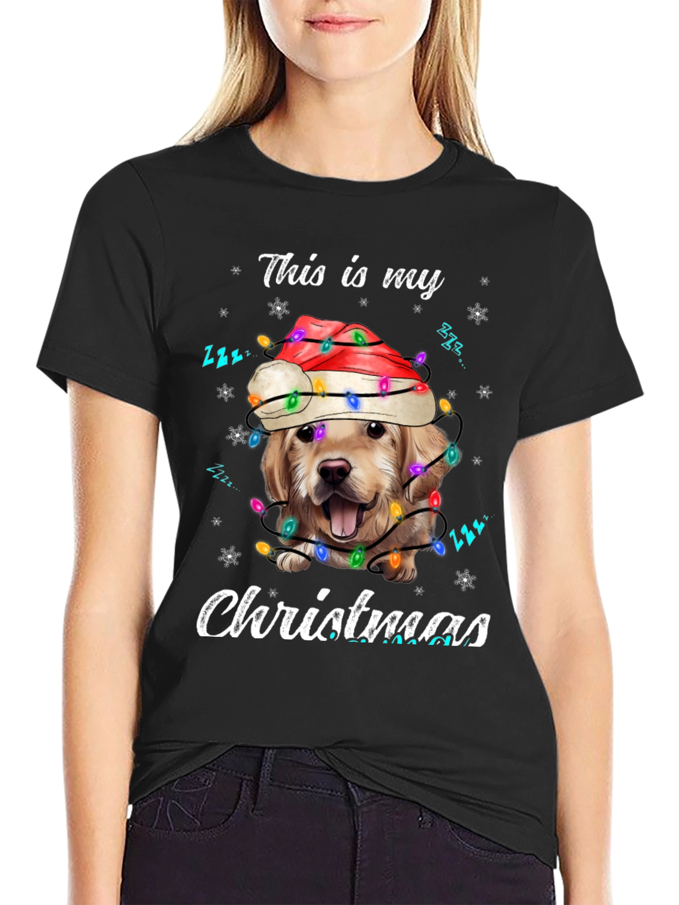 Christmas Dog T-Shirt: Holiday Golden Retriever Tee