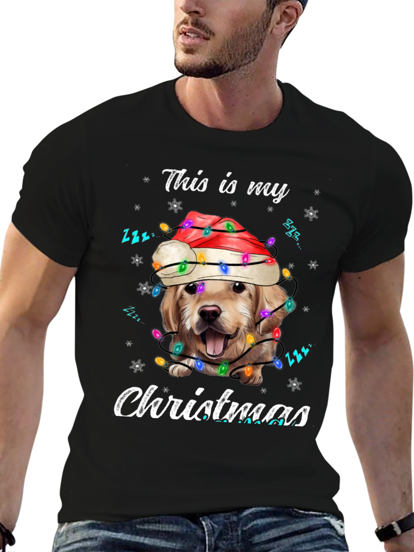 Christmas Dog T-Shirt: Holiday Golden Retriever Tee