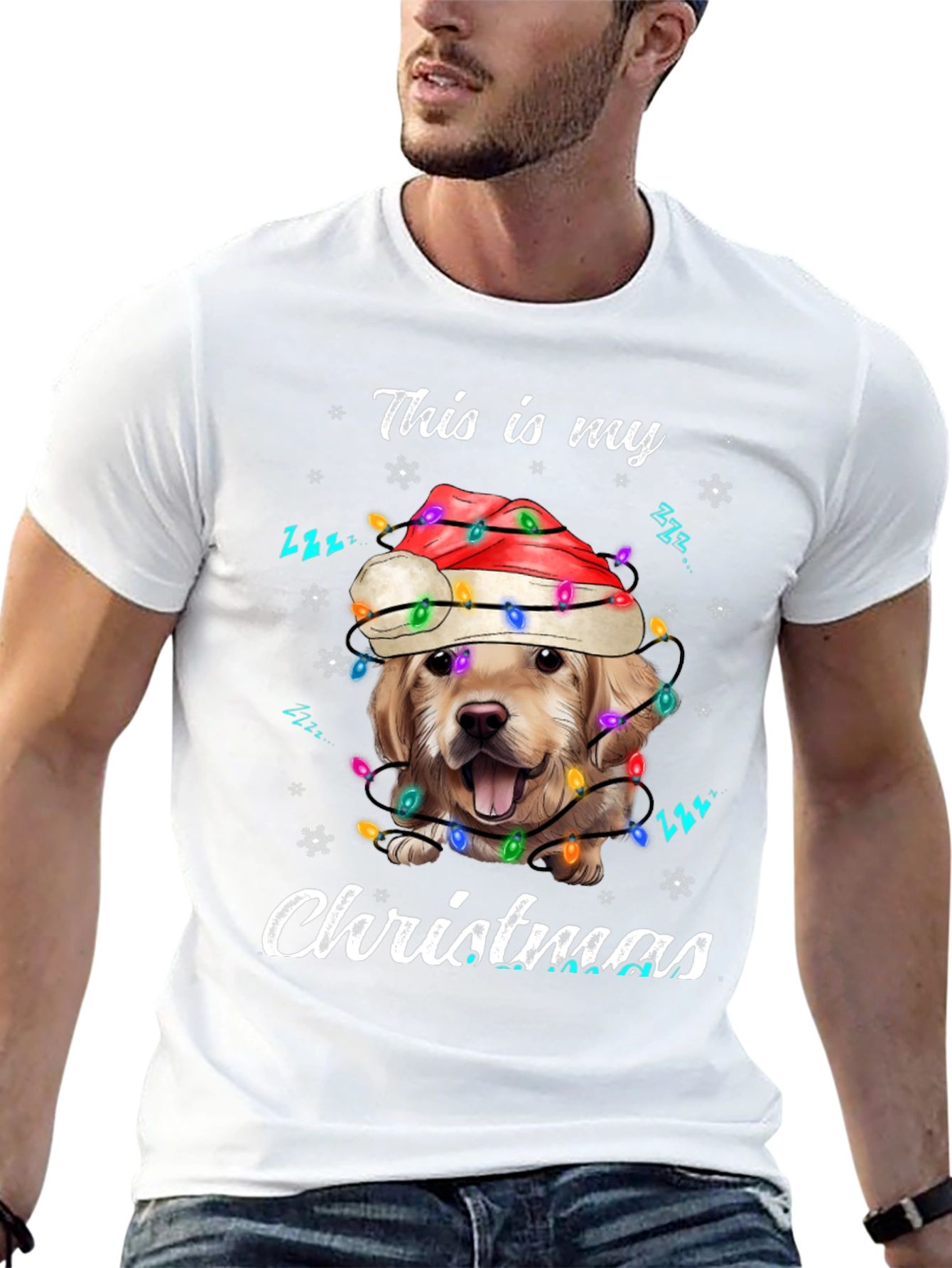 Christmas Dog T-Shirt: Holiday Golden Retriever Tee