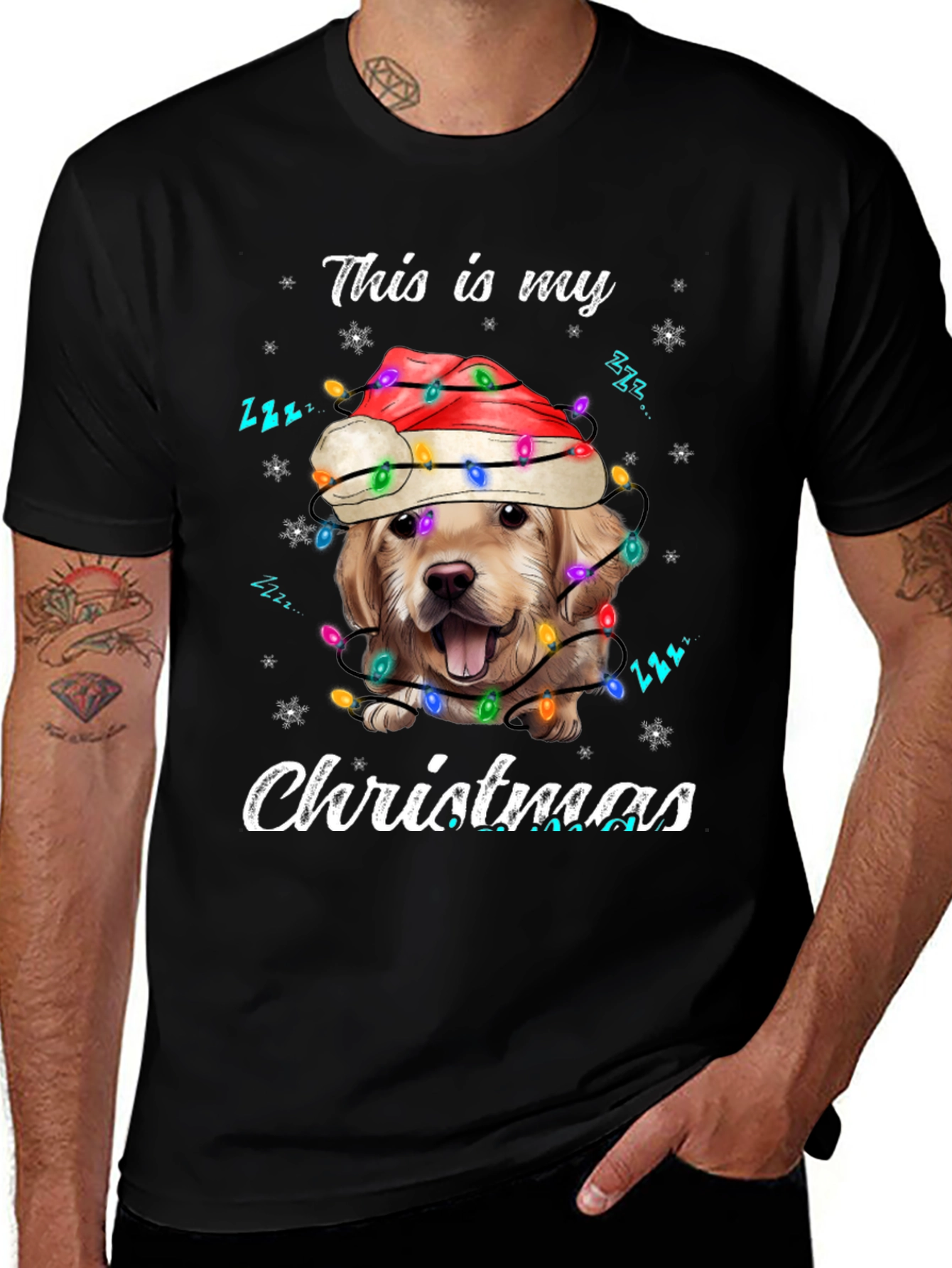 Christmas Dog T-Shirt: Holiday Golden Retriever Tee