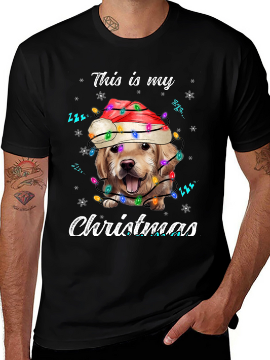 Christmas Dog T-Shirt: Holiday Golden Retriever Tee