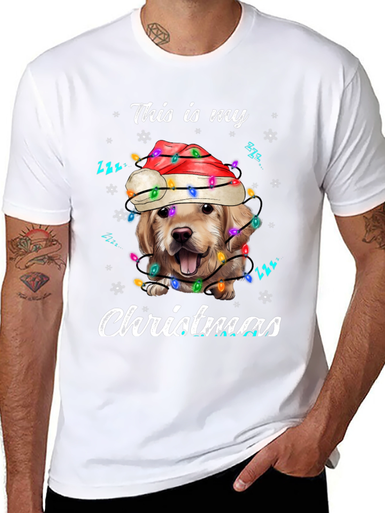 Christmas Dog T-Shirt: Holiday Golden Retriever Tee