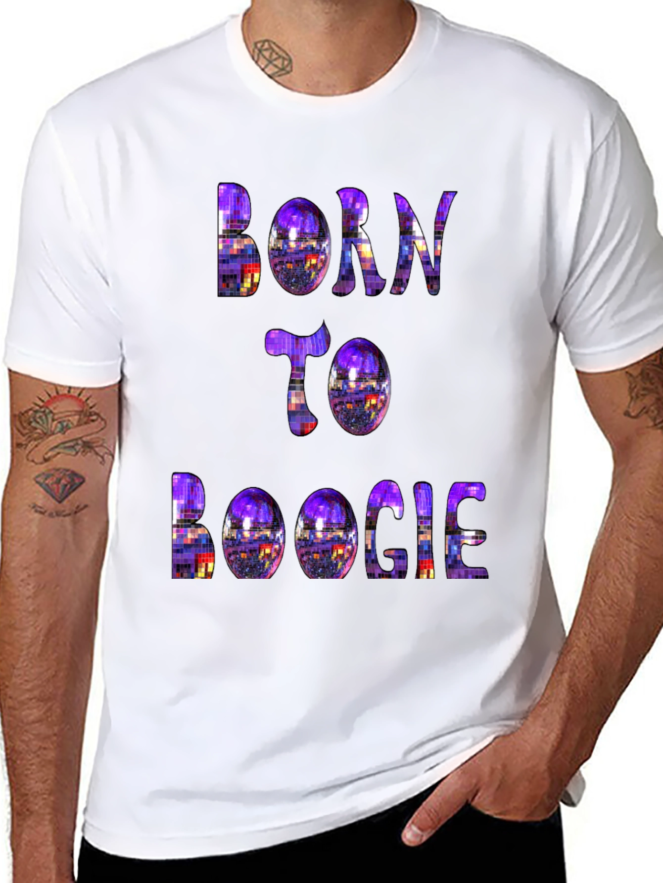 Born to Boogie T-Shirt - Retro Disco Style