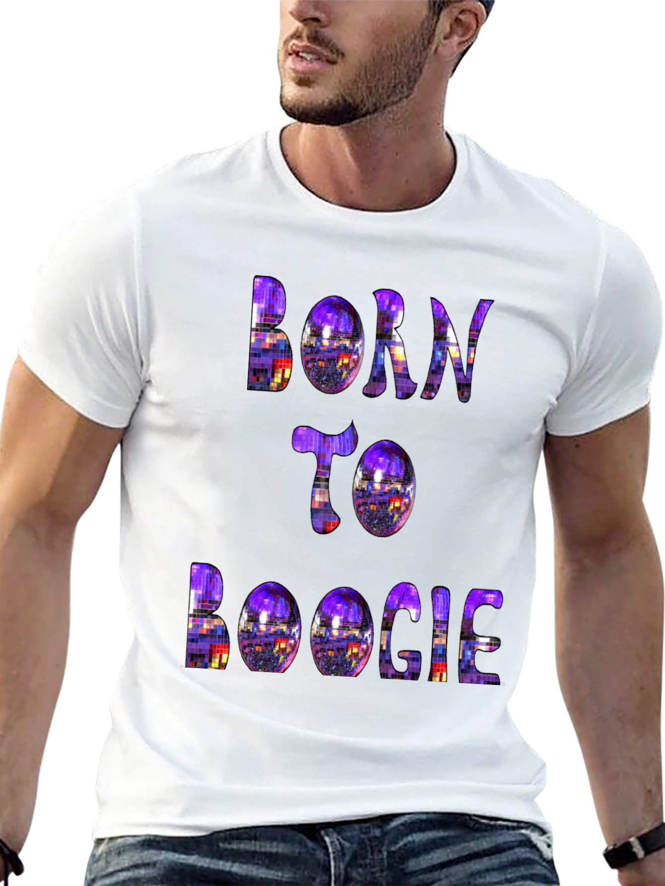 Born to Boogie T-Shirt - Retro Disco Style