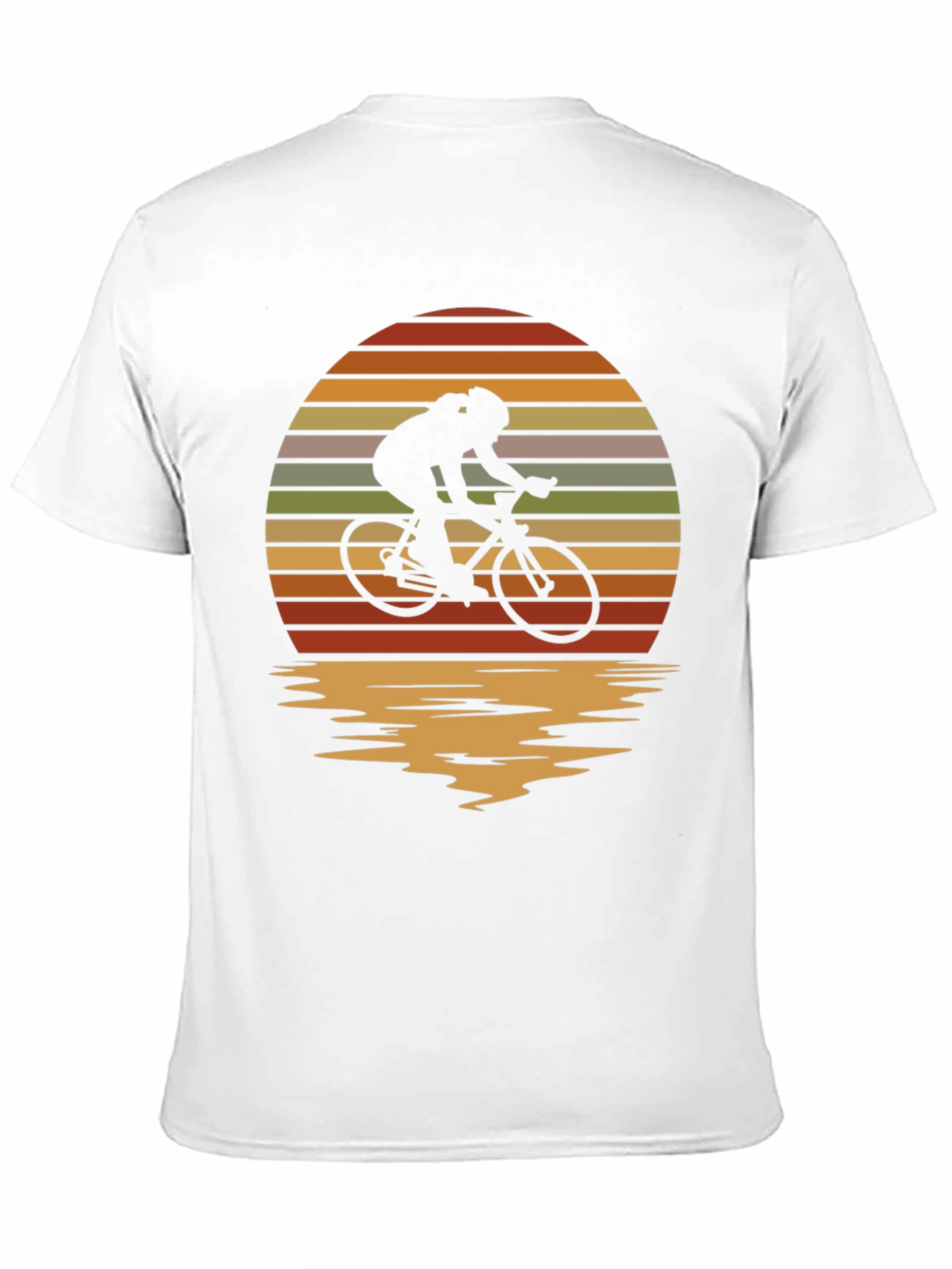 Retro Cyclist Sunset Graphic T-Shirt