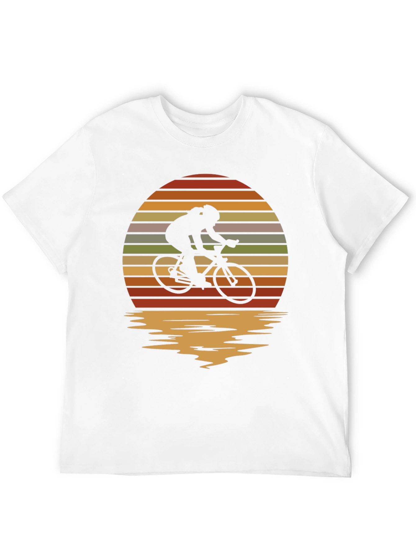 Retro Cyclist Sunset Graphic T-Shirt
