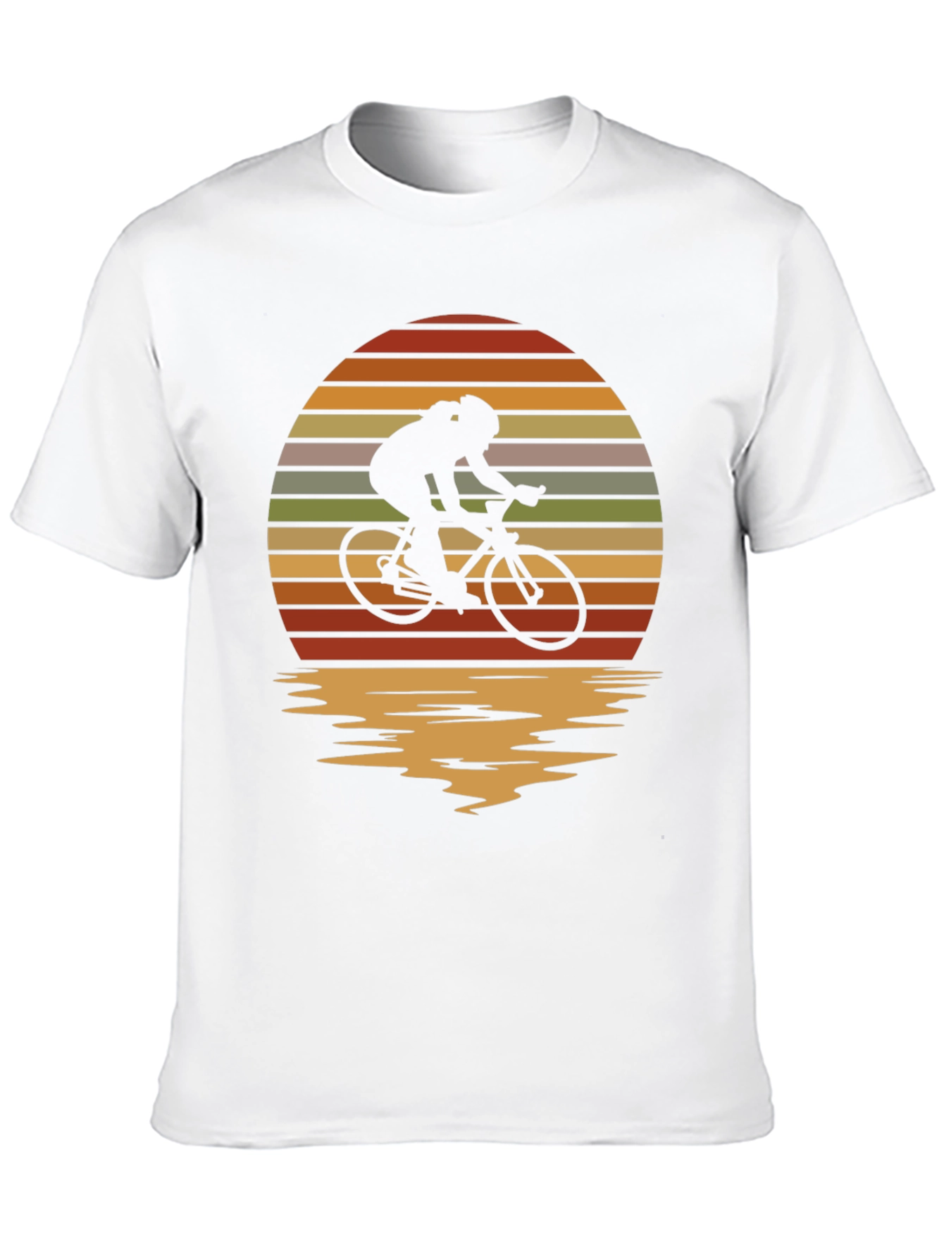 Retro Cyclist Sunset Graphic T-Shirt