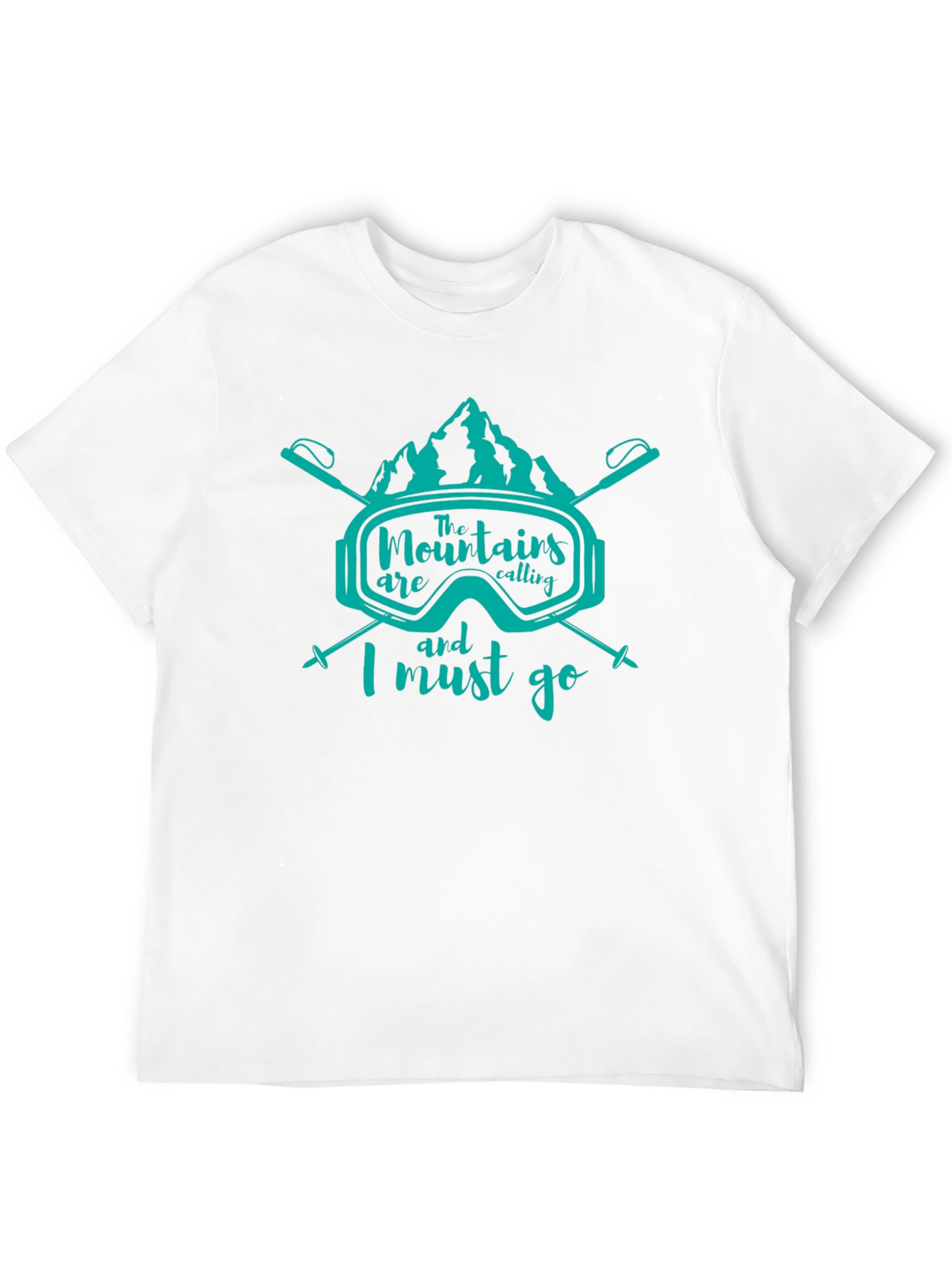 Mountains are Calling Black Tee - Adventure Ready