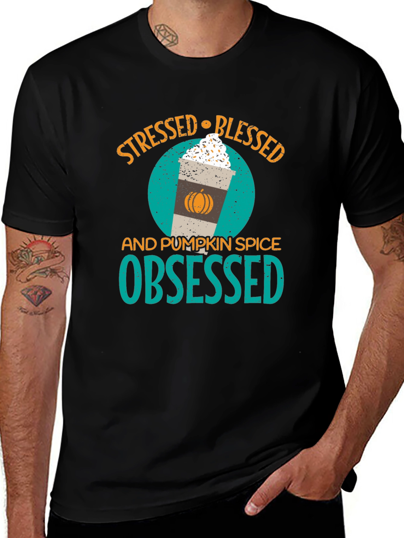 Stressed Blessed Pumpkin Spice Obsessed T-Shirt