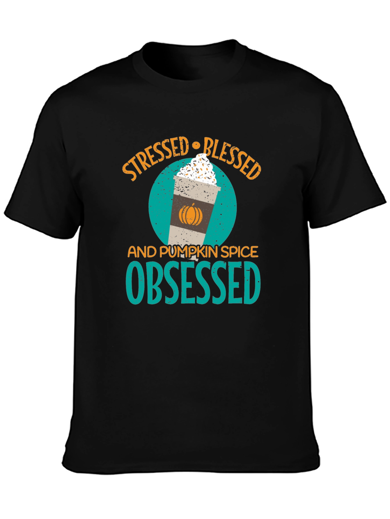 Stressed Blessed Pumpkin Spice Obsessed T-Shirt
