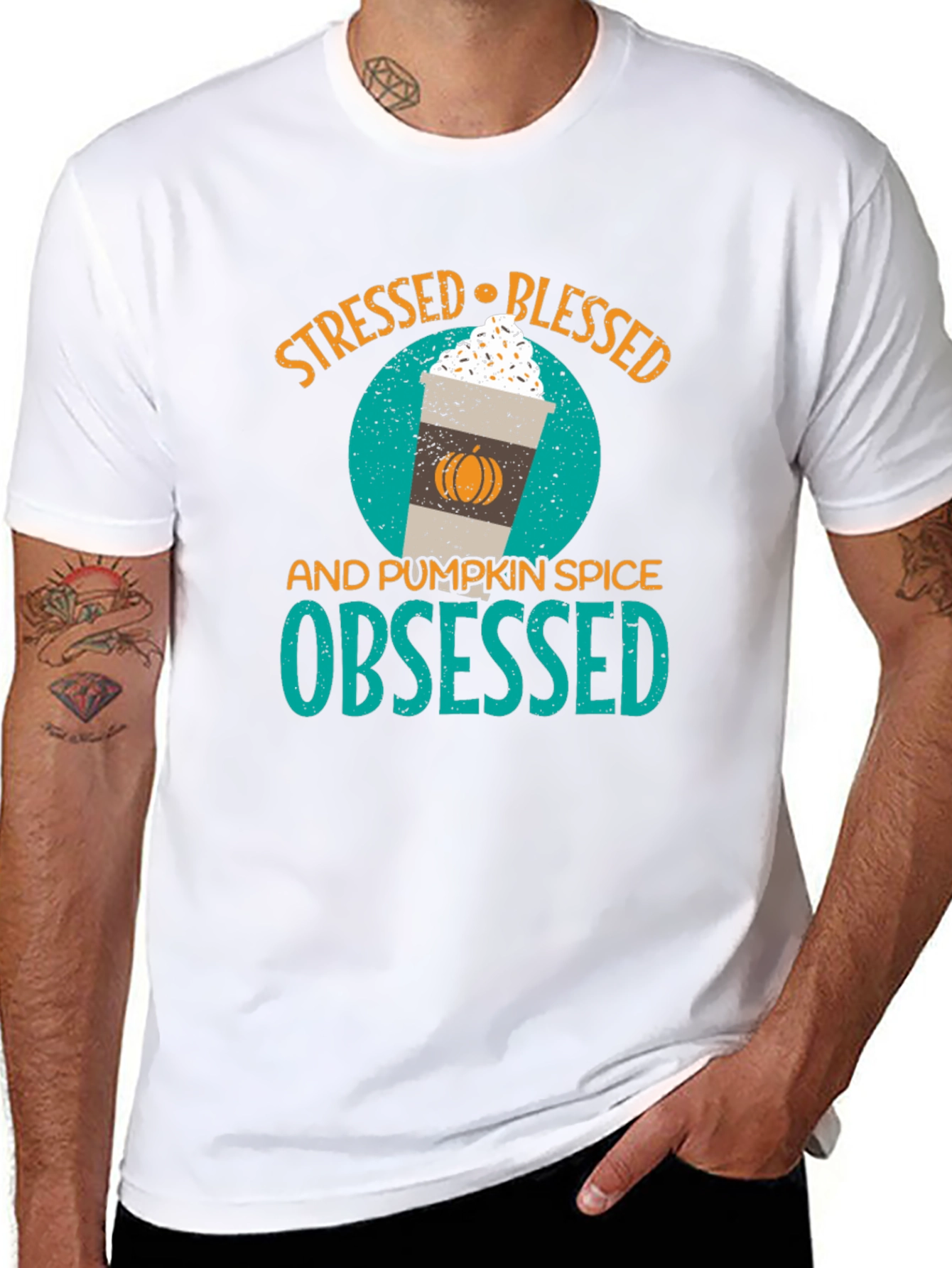 Stressed Blessed Pumpkin Spice Obsessed T-Shirt