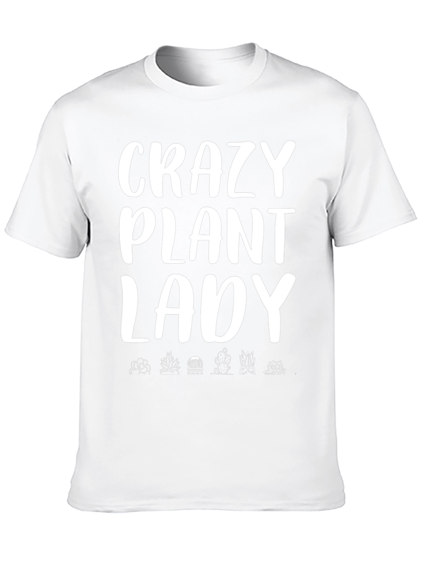 Crazy Plant Lady Graphic Tee - Black Cotton T-Shirt