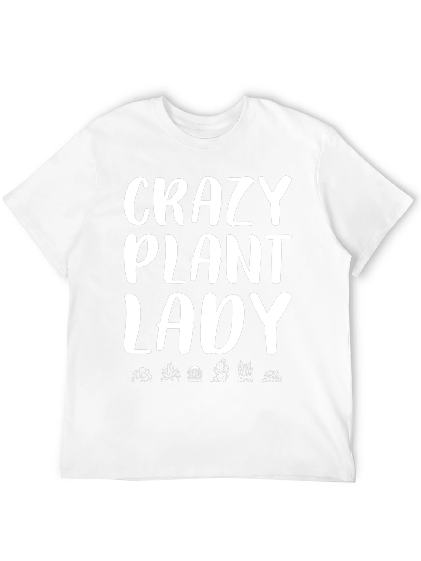 Crazy Plant Lady Graphic Tee - Black Cotton T-Shirt