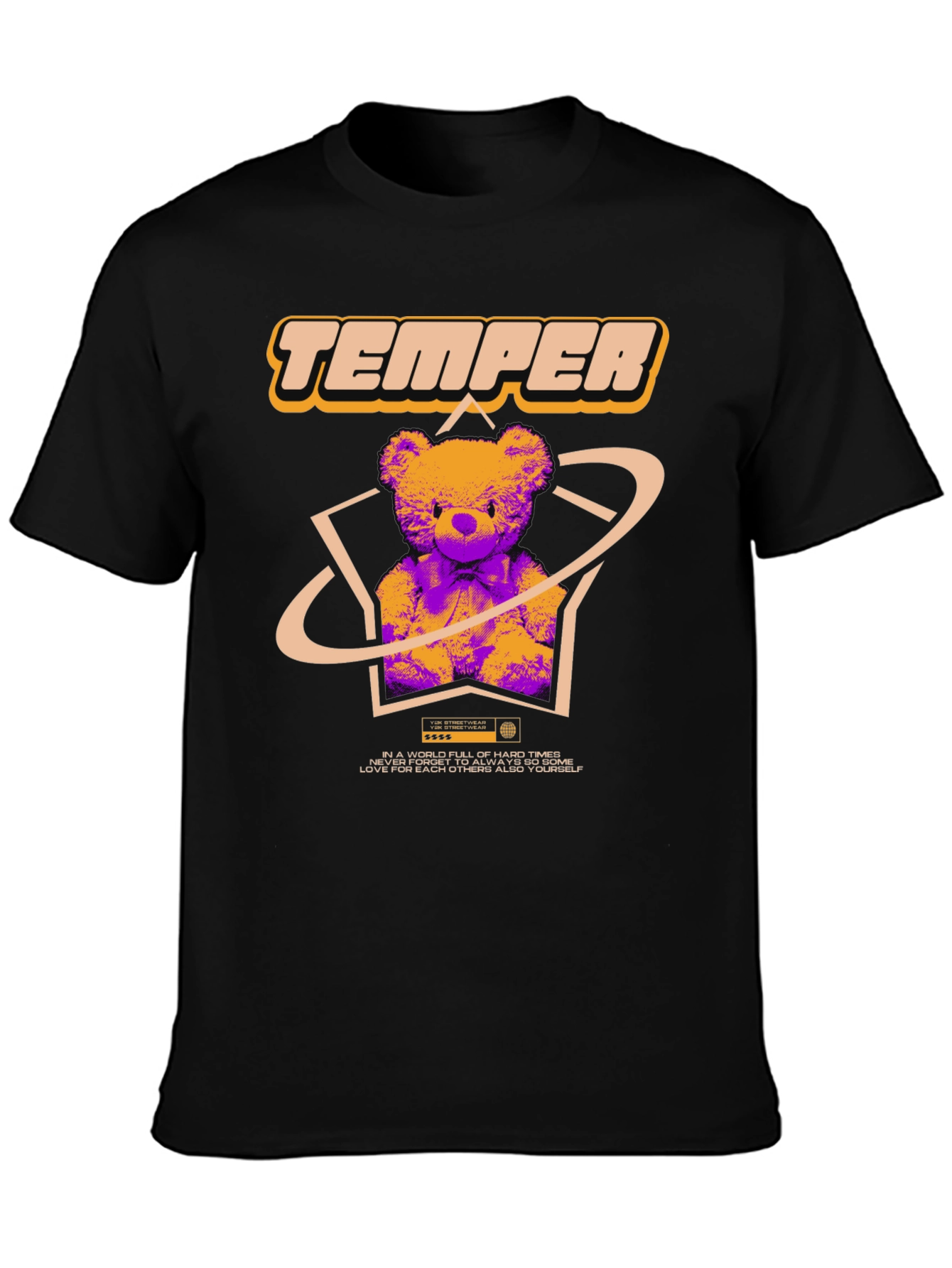 Trendy Graphic Tee - Temper Bear Design