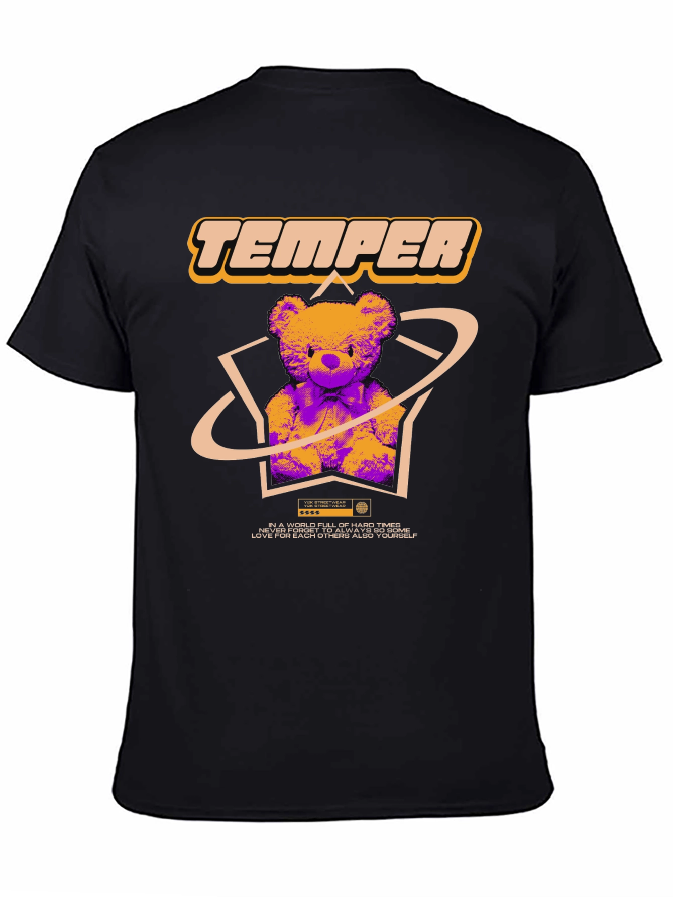 Trendy Graphic Tee - Temper Bear Design