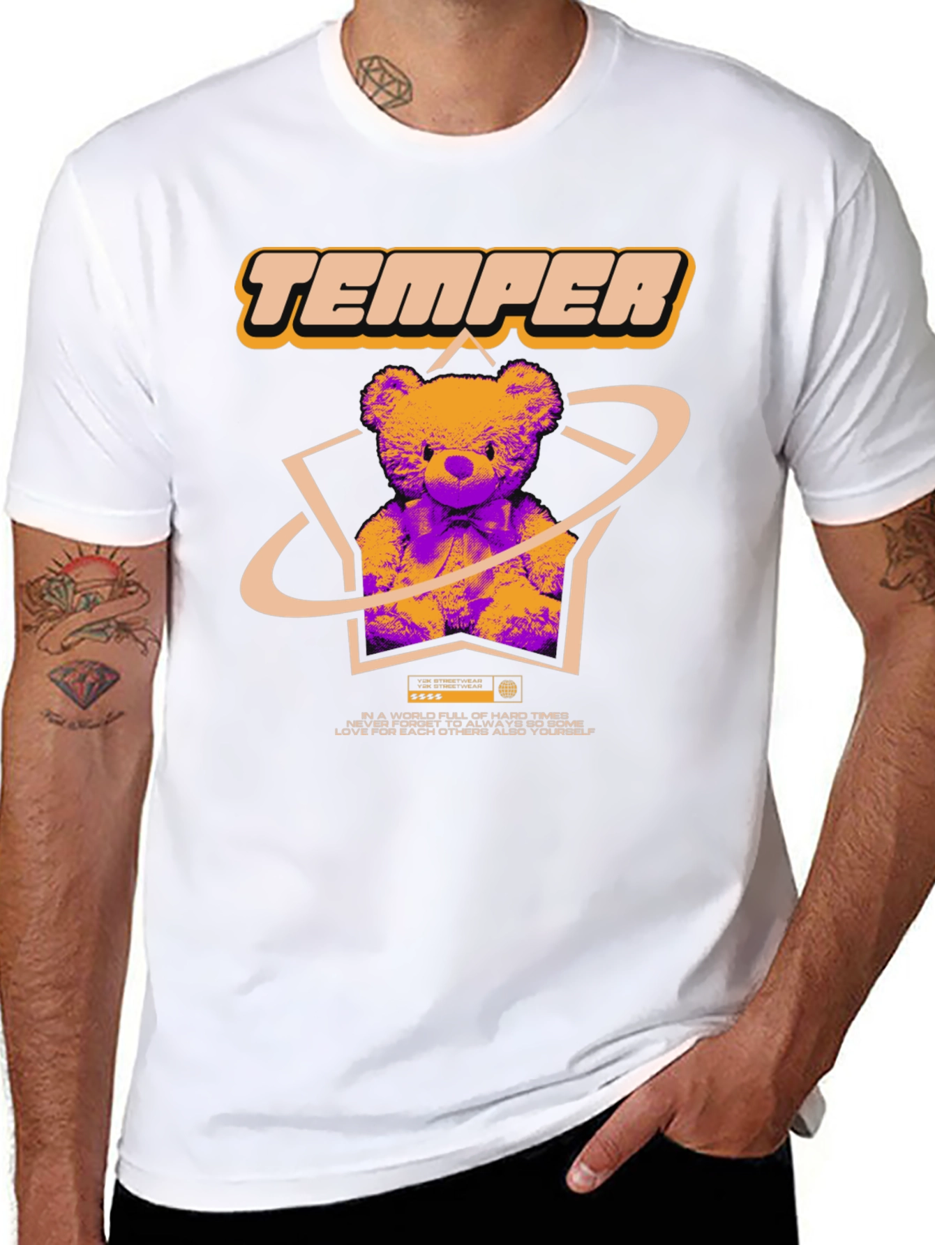 Trendy Graphic Tee - Temper Bear Design