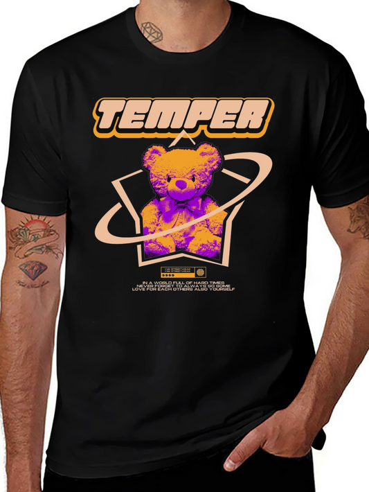 Trendy Graphic Tee - Temper Bear Design