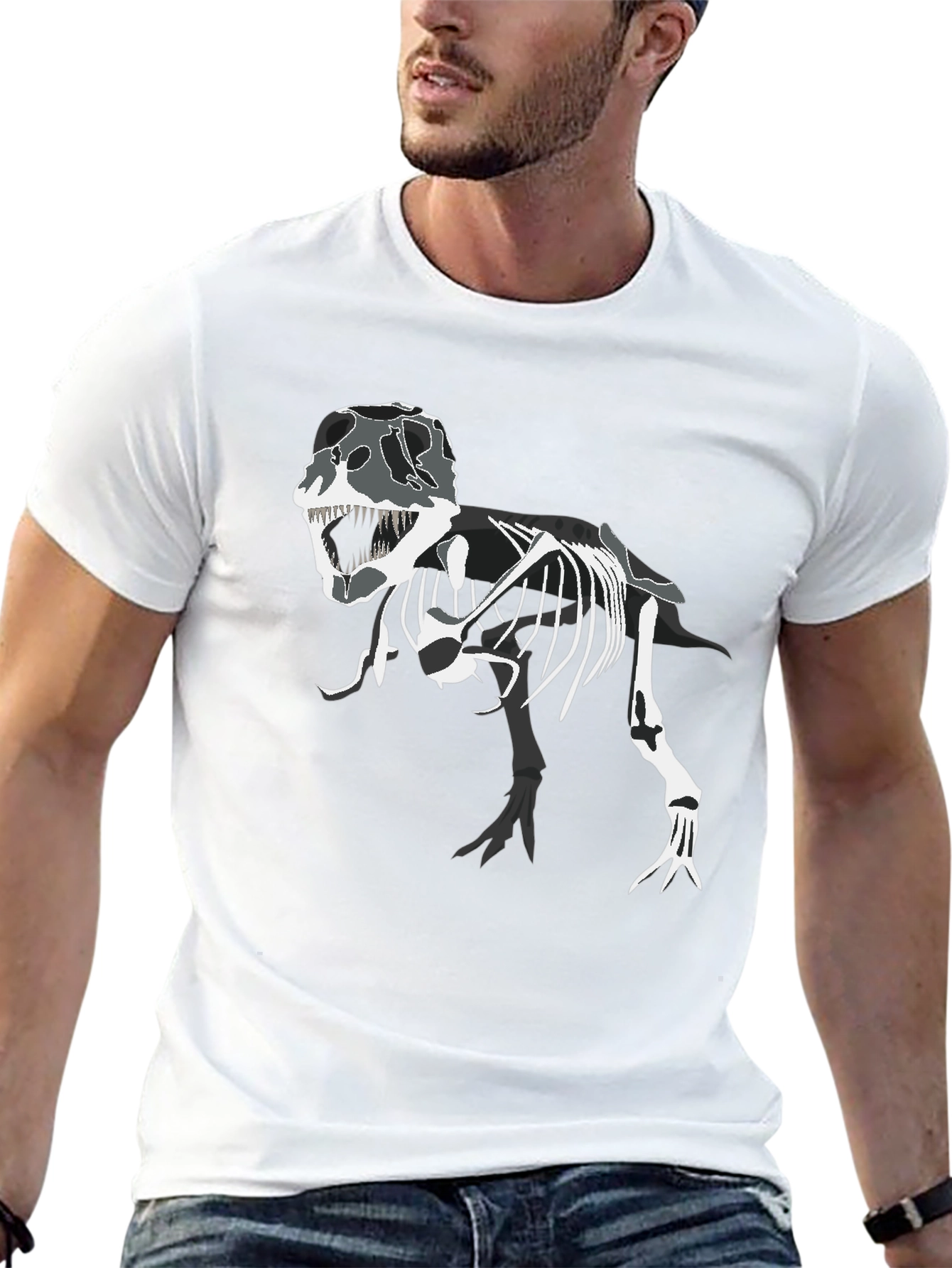 Dinosaur Skeleton Graphic T-Shirt