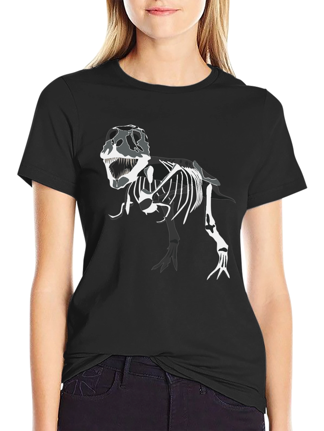 Dinosaur Skeleton Graphic T-Shirt