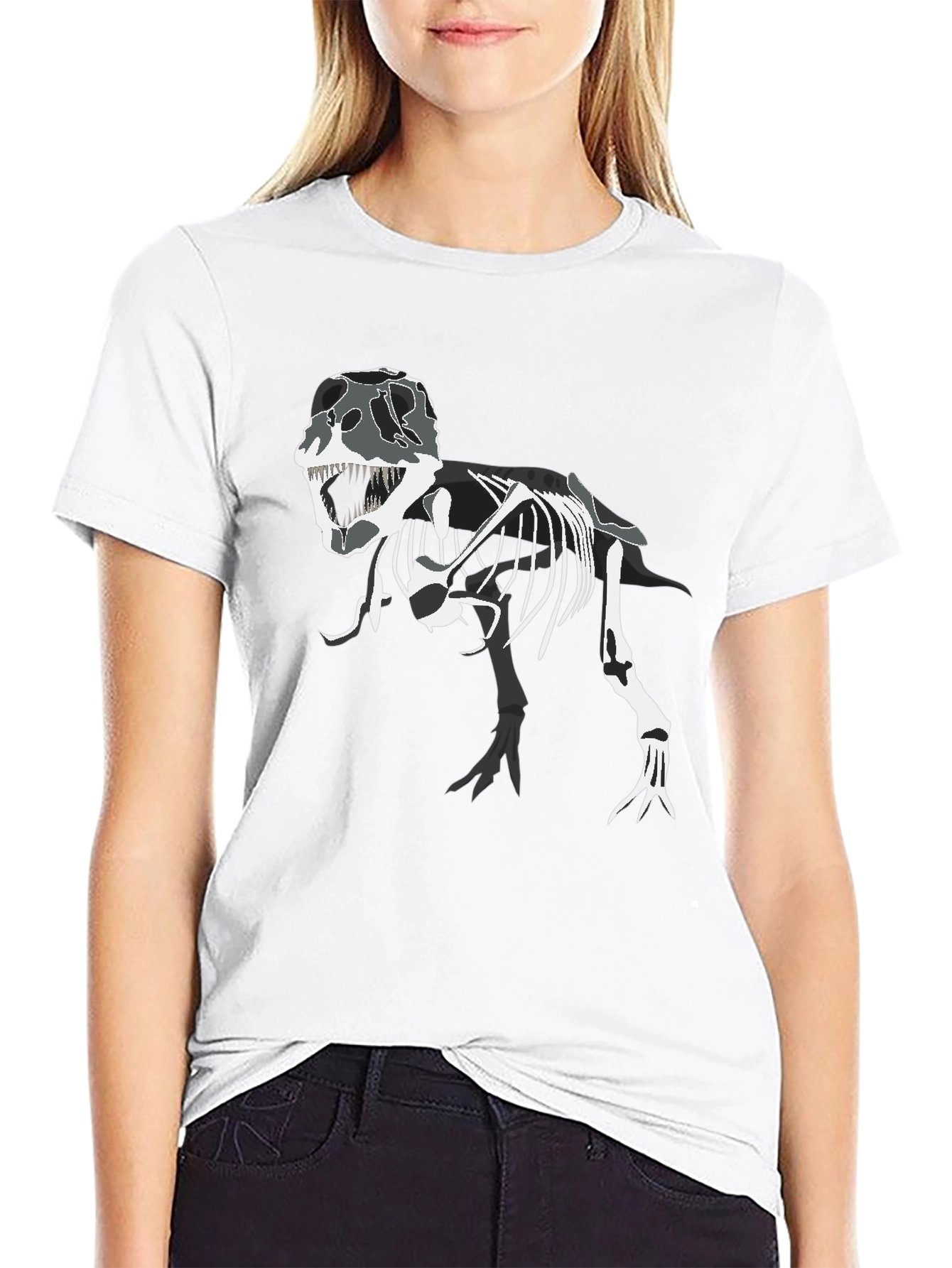 Dinosaur Skeleton Graphic T-Shirt