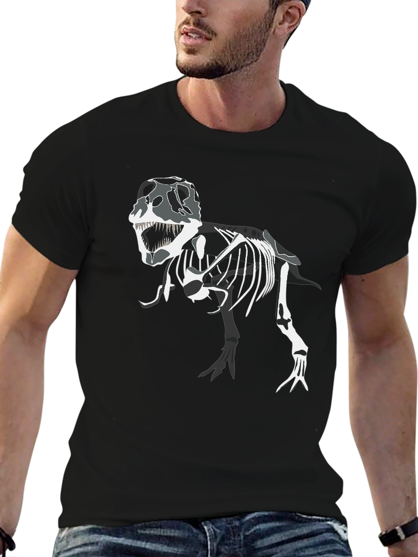 Dinosaur Skeleton Graphic T-Shirt