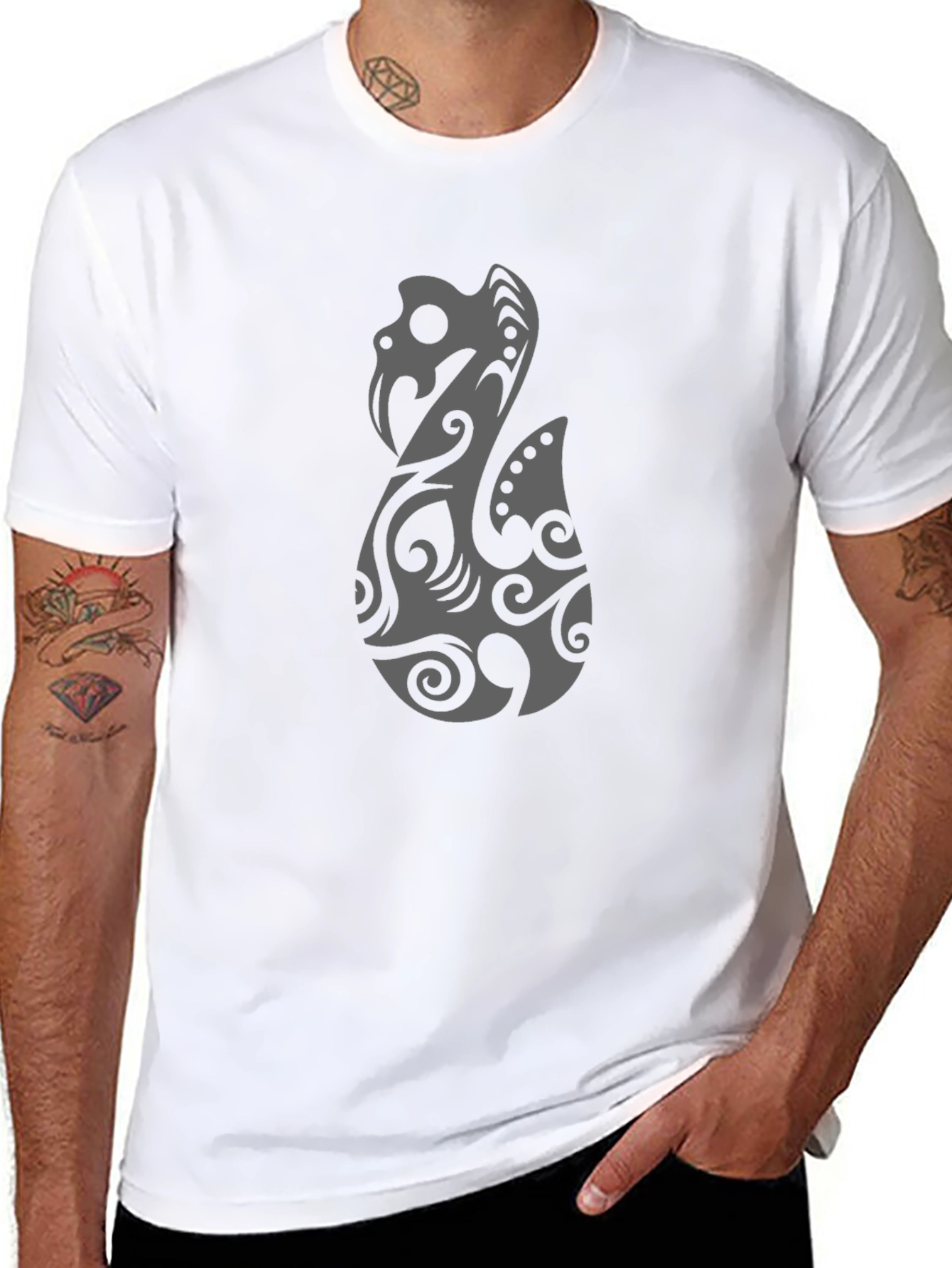 Tribal Hook Graphic T-Shirt