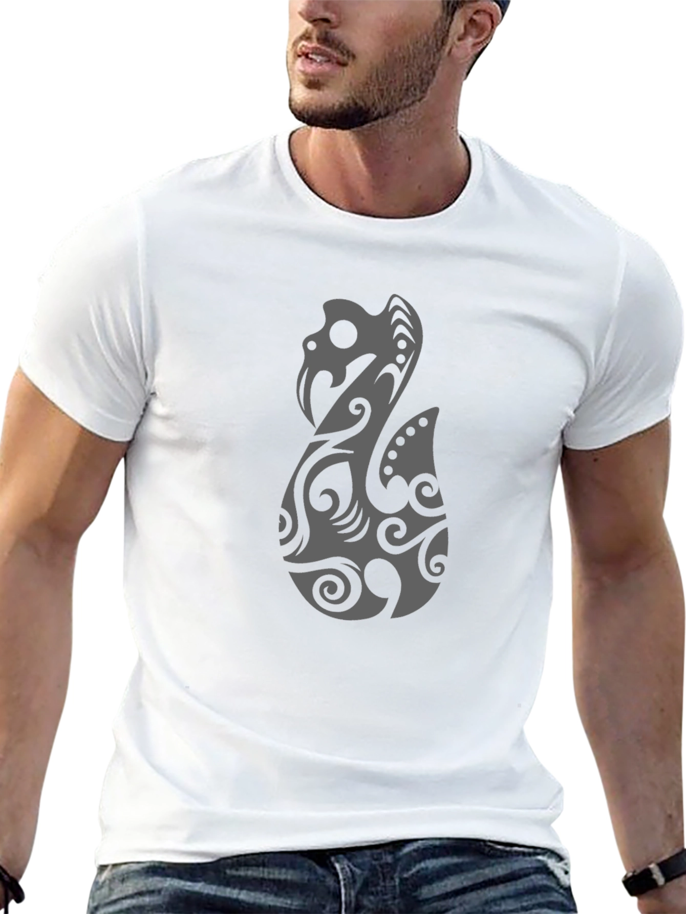 Tribal Hook Graphic T-Shirt