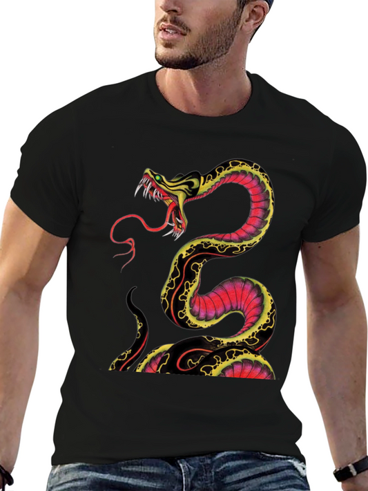 Snake Graphic Tee - Bold & Edgy Design