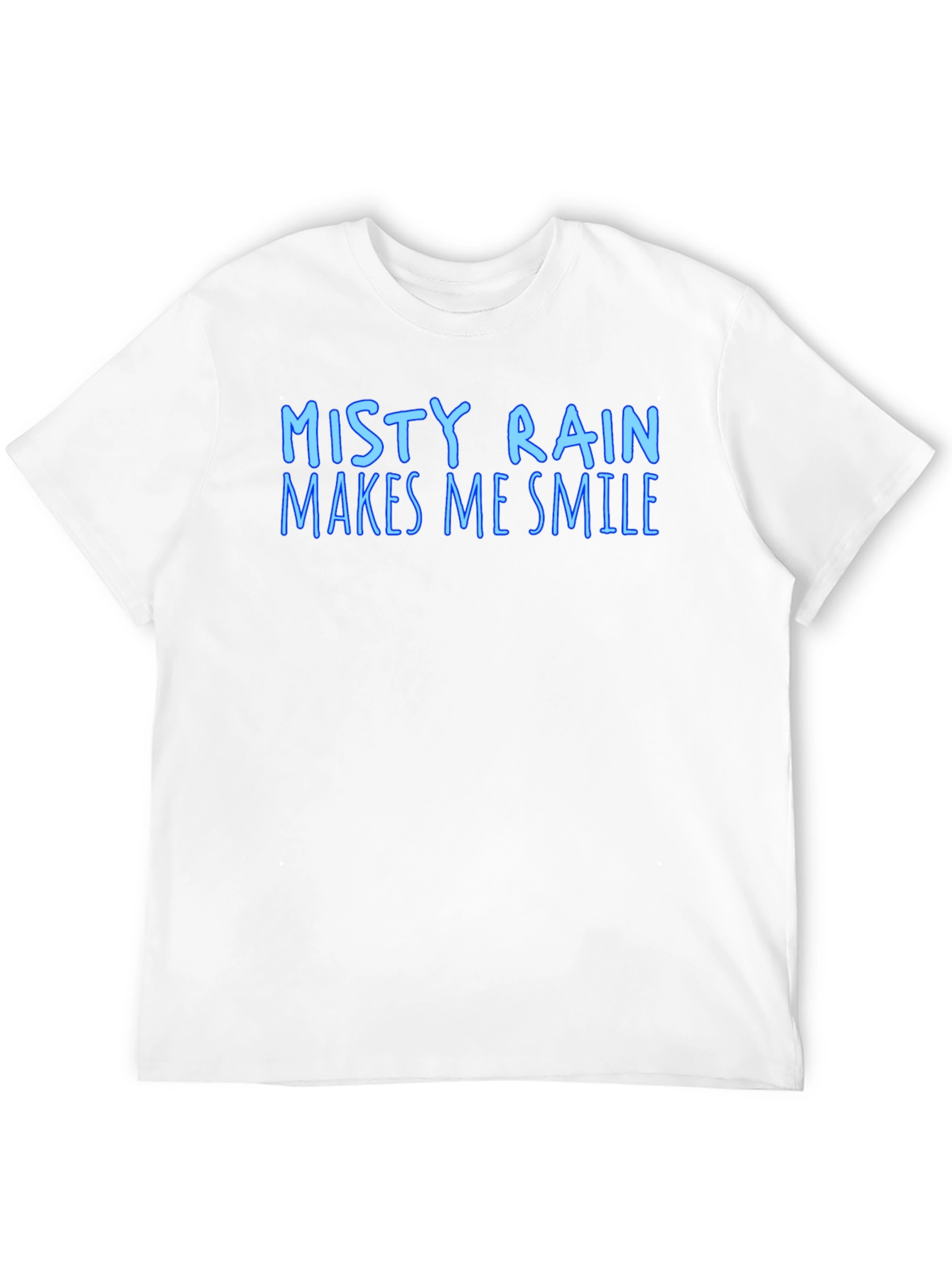 Misty Rain Makes Me Smile Black T-Shirt