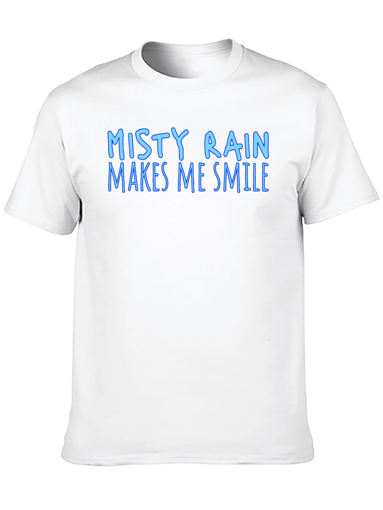 Misty Rain Makes Me Smile Black T-Shirt