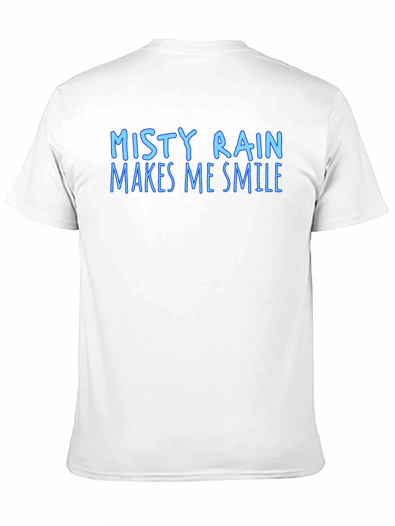 Misty Rain Makes Me Smile Black T-Shirt